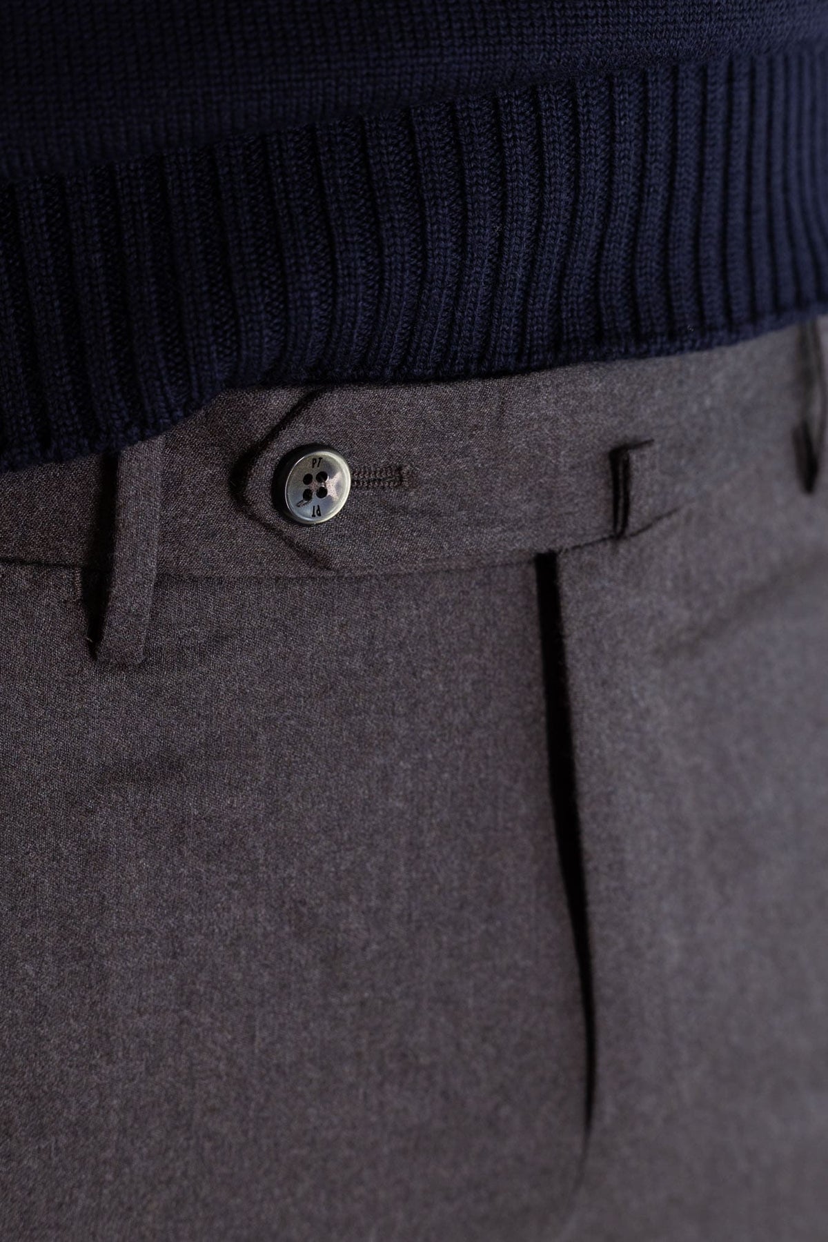 PT Pantaloni Flanella Lana Marrone