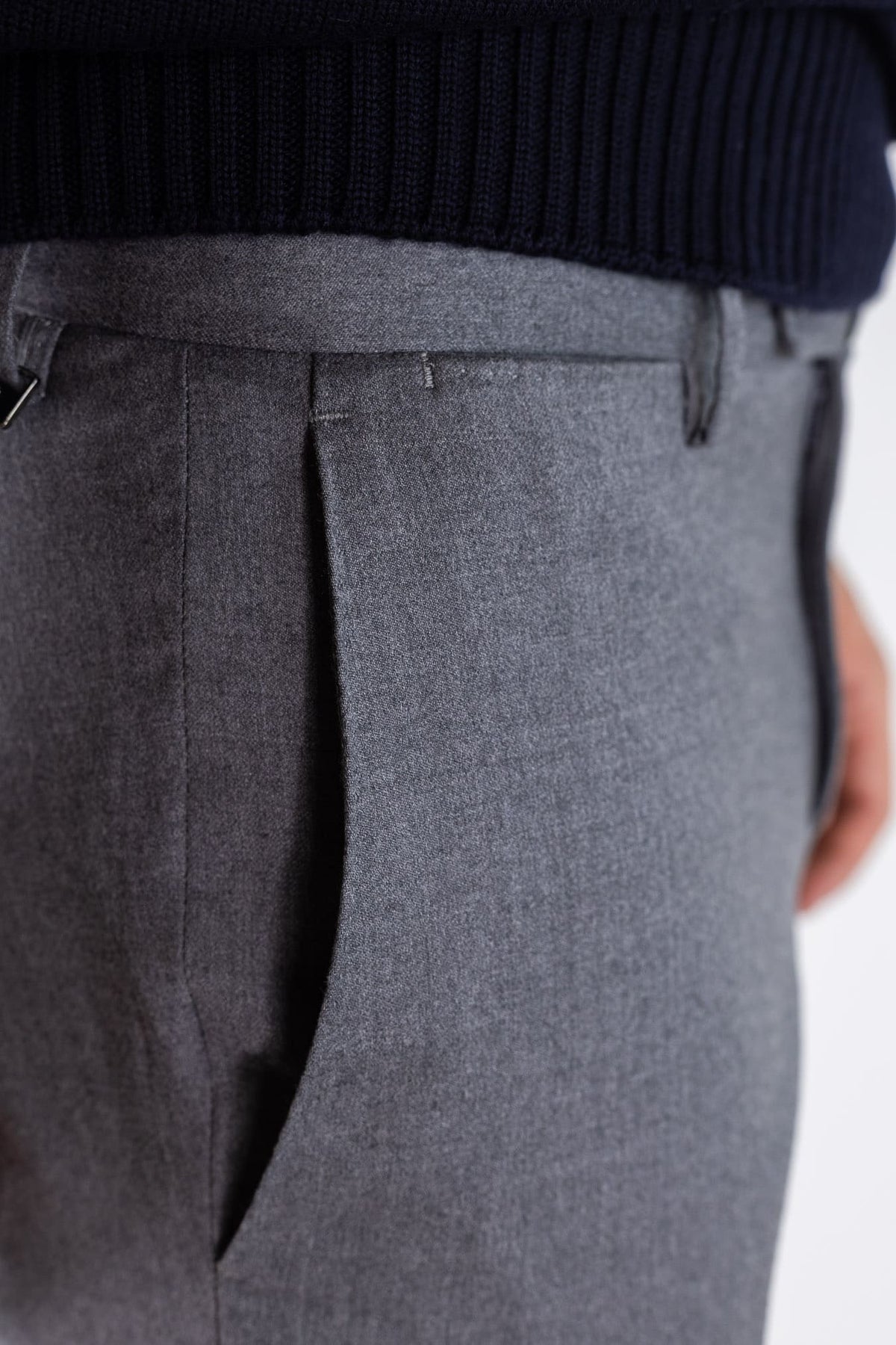 PT Pantaloni Flanella Lana Grigio Medio