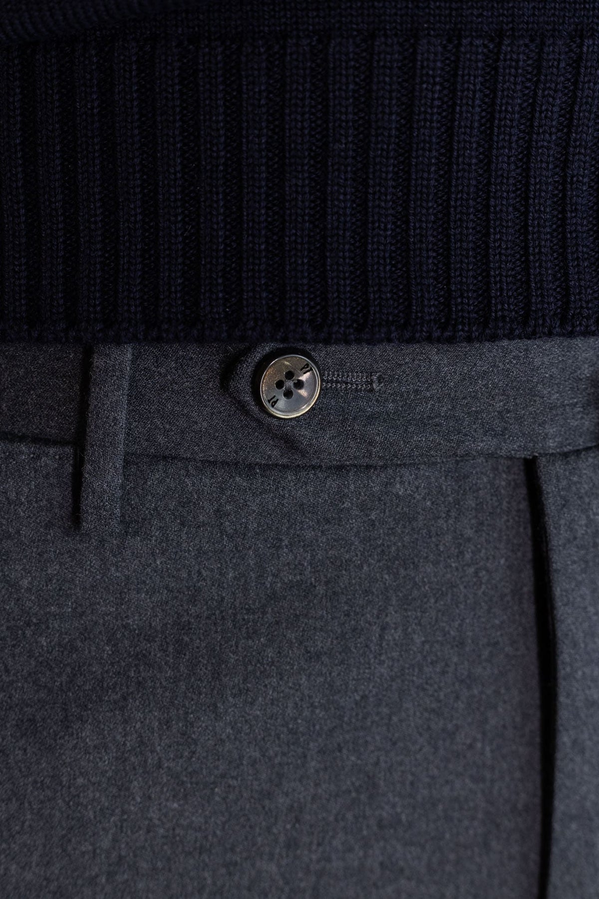 PT Pantaloni Flanella Lana Grigio Scuro