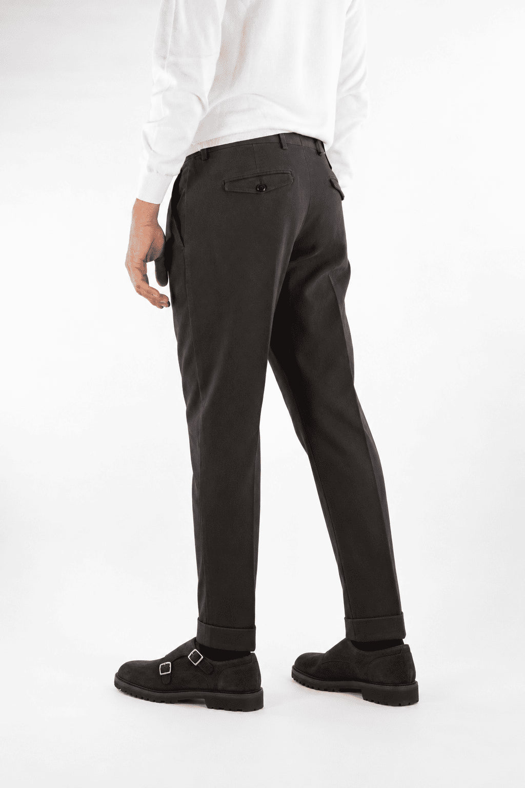 PT Pantaloni "Edge" Rebel Fit Cotone Moro