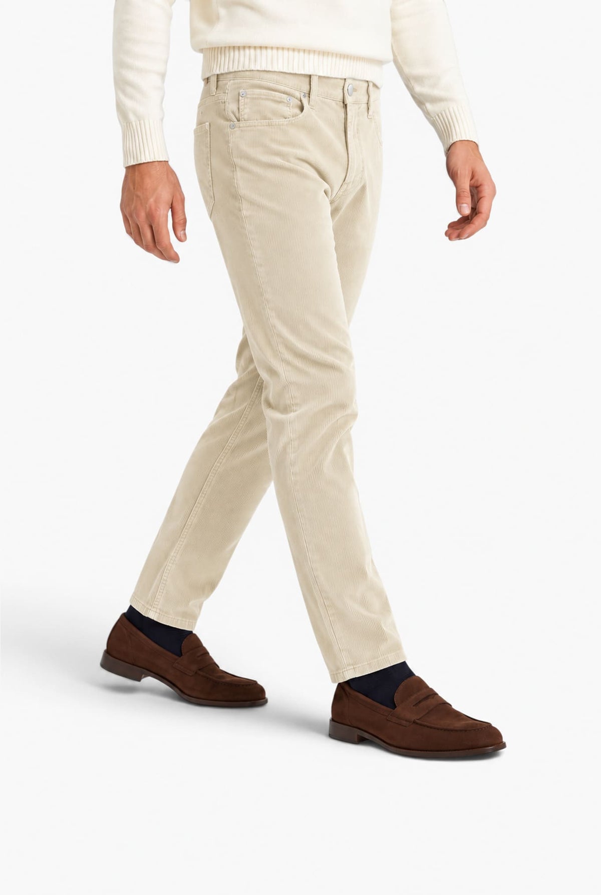 PT Pantaloni Velluto "Reggae" 5 Tasche Beige