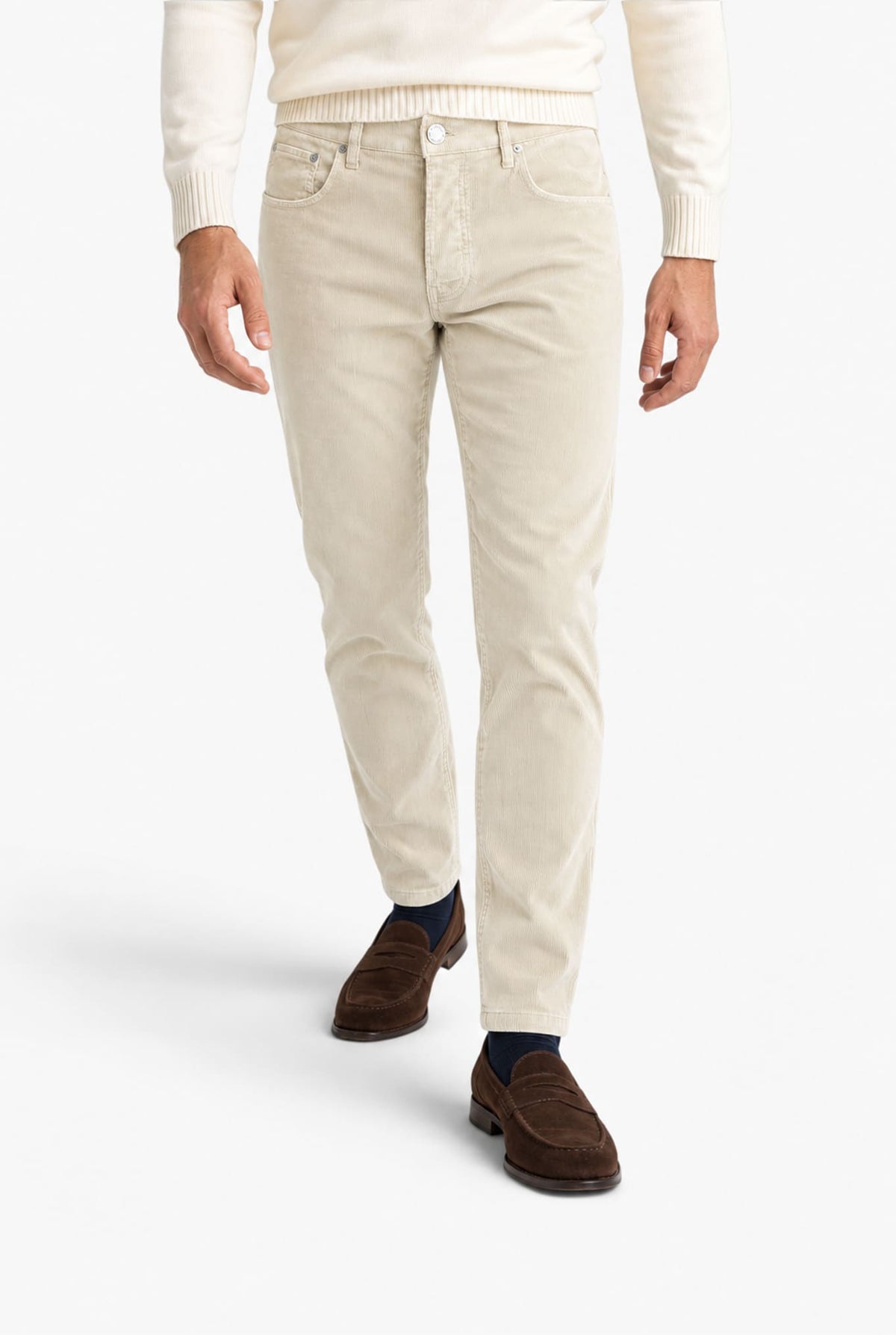 PT Pantaloni Velluto "Reggae" 5 Tasche Beige