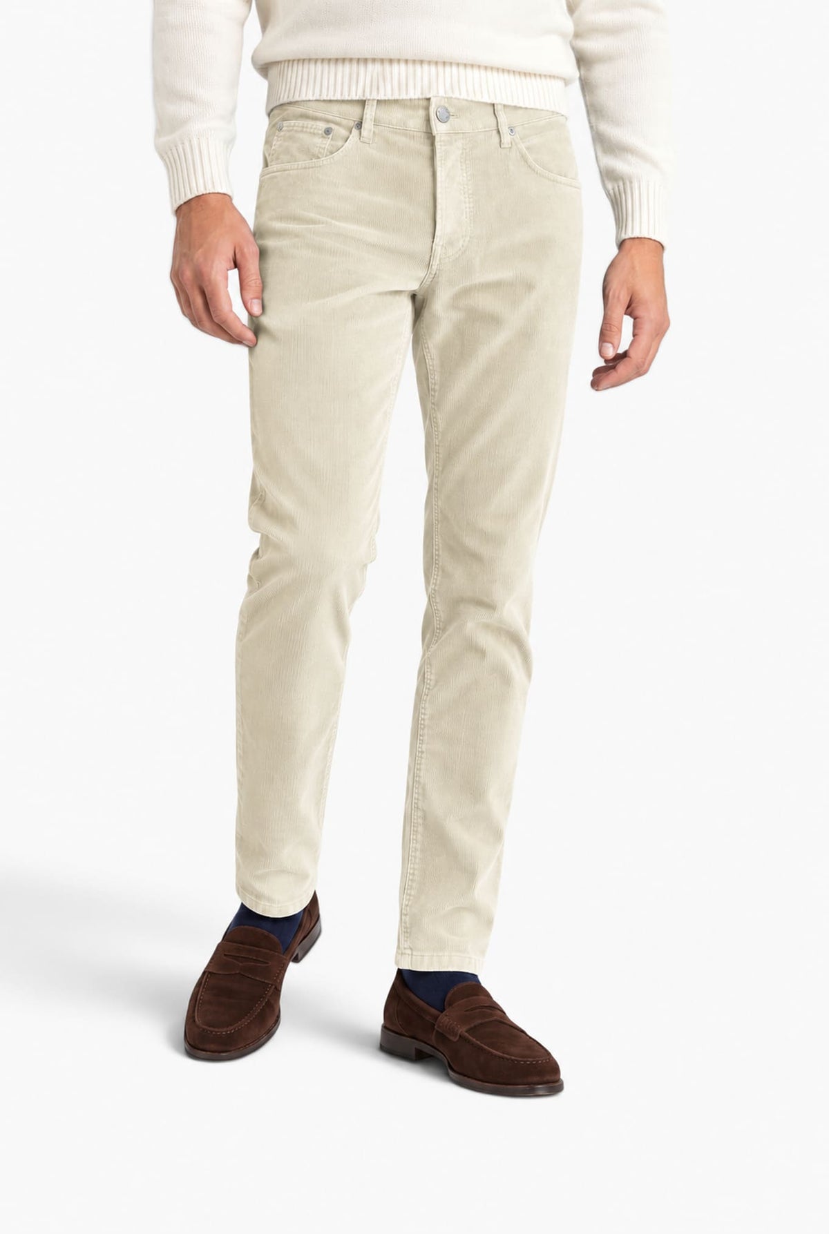 PT Pantaloni Velluto "Reggae" 5 Tasche Beige