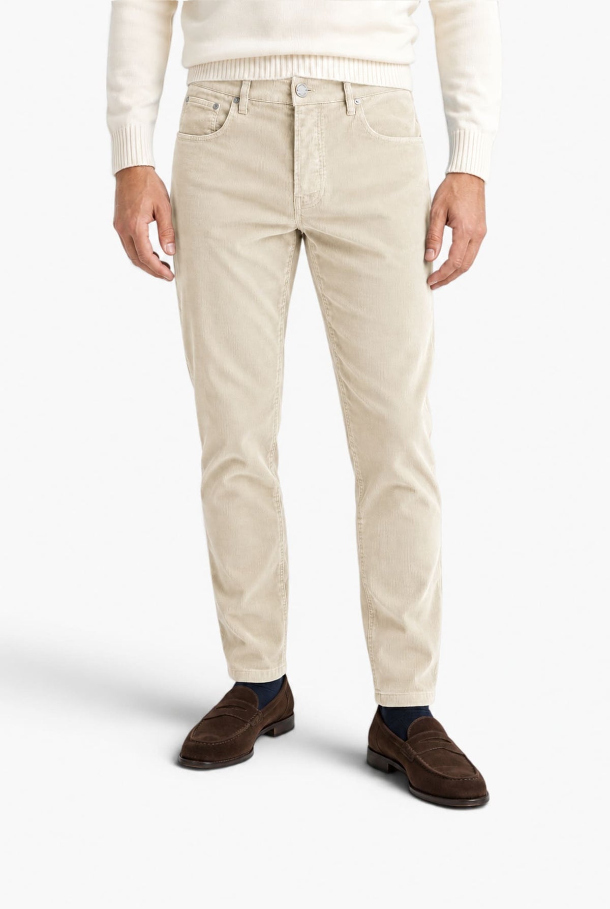 PT Pantaloni Velluto "Reggae" 5 Tasche Beige