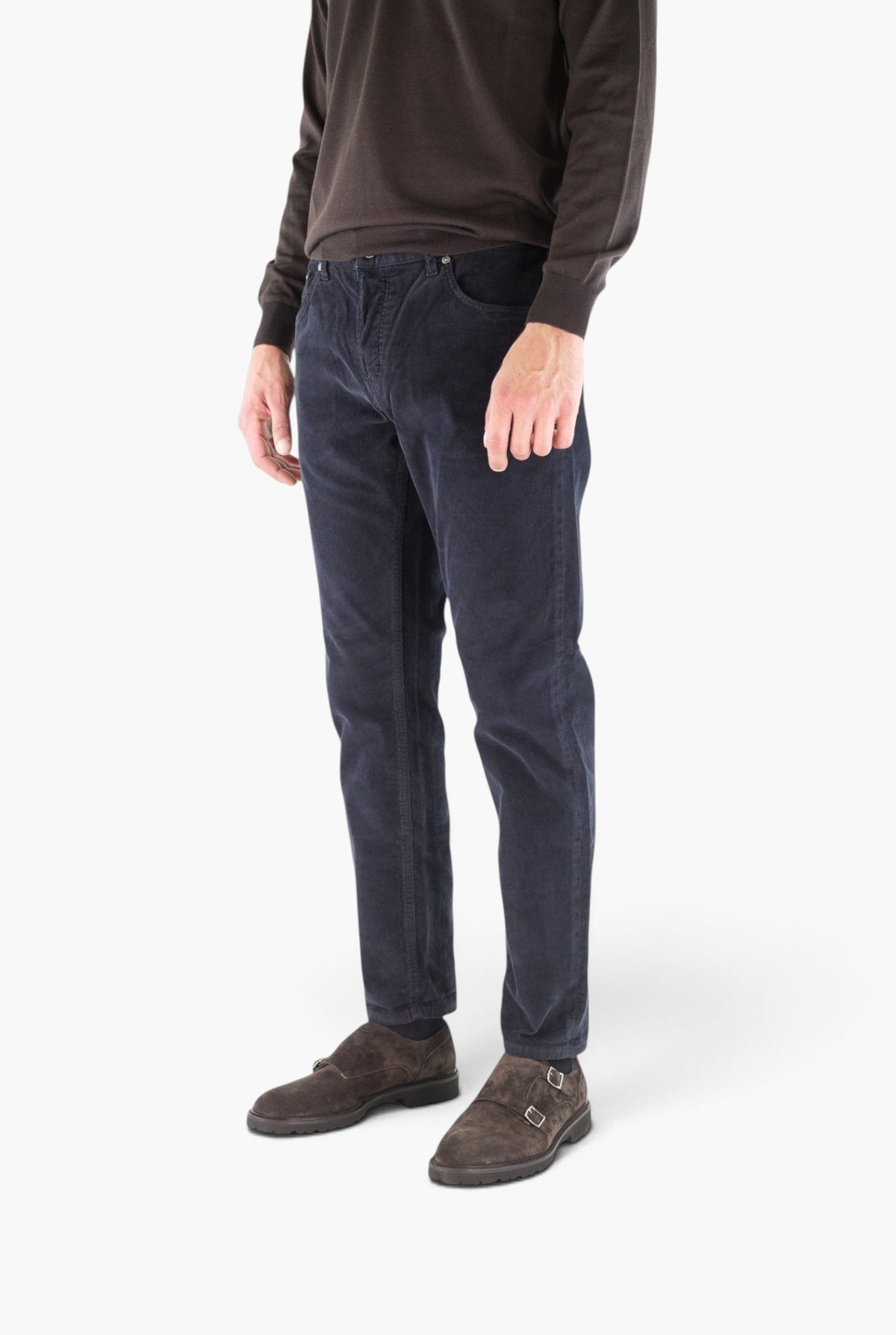 PT Pantaloni Velluto "Reggae" 5 Tasche Blu