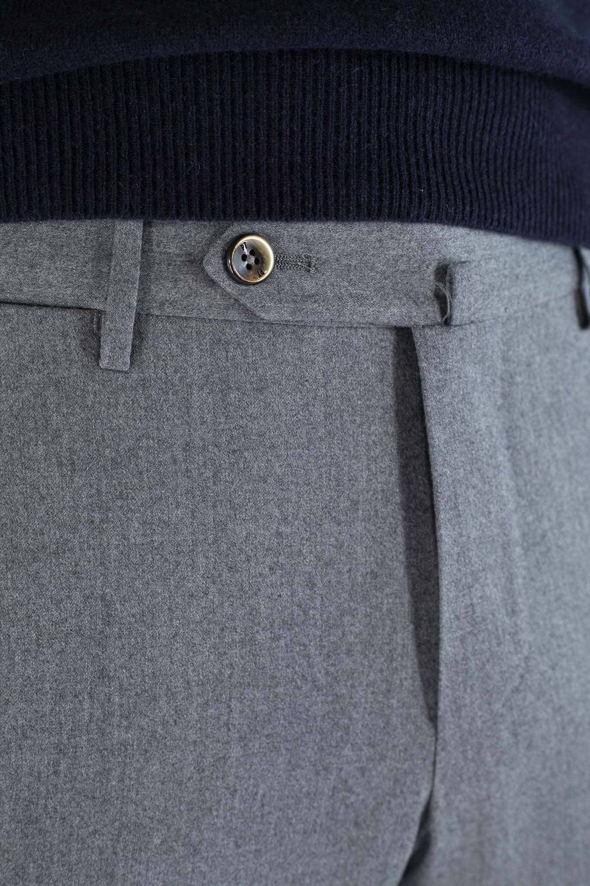 PT Pantaloni Lana Seta Grigio Chiaro
