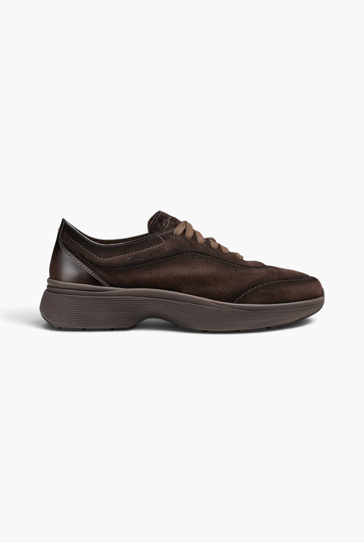 SANTONI Sneaker "Easy Bounce" Suede Testa Moro