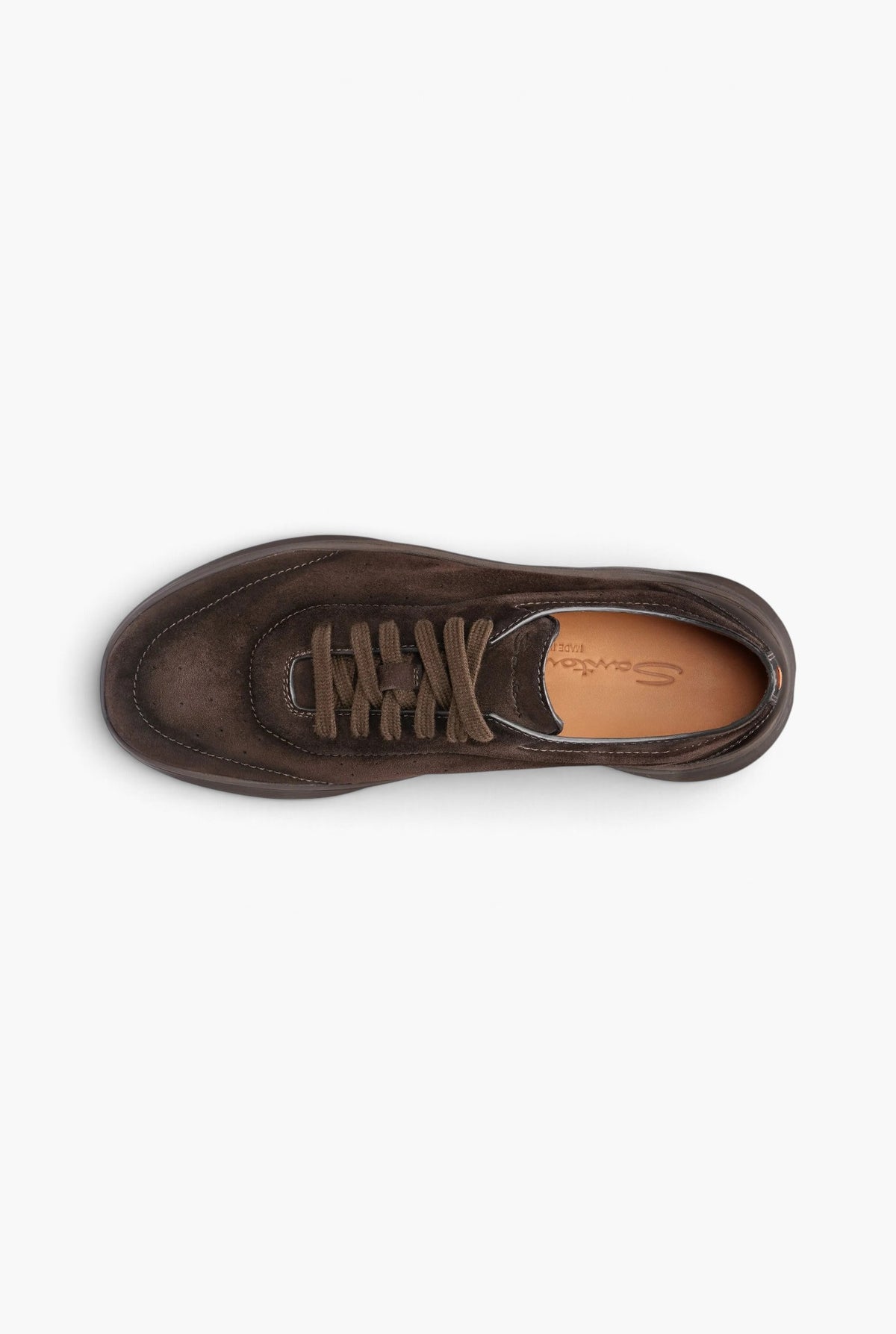 SANTONI Sneaker "Easy Bounce" Suede Testa Moro