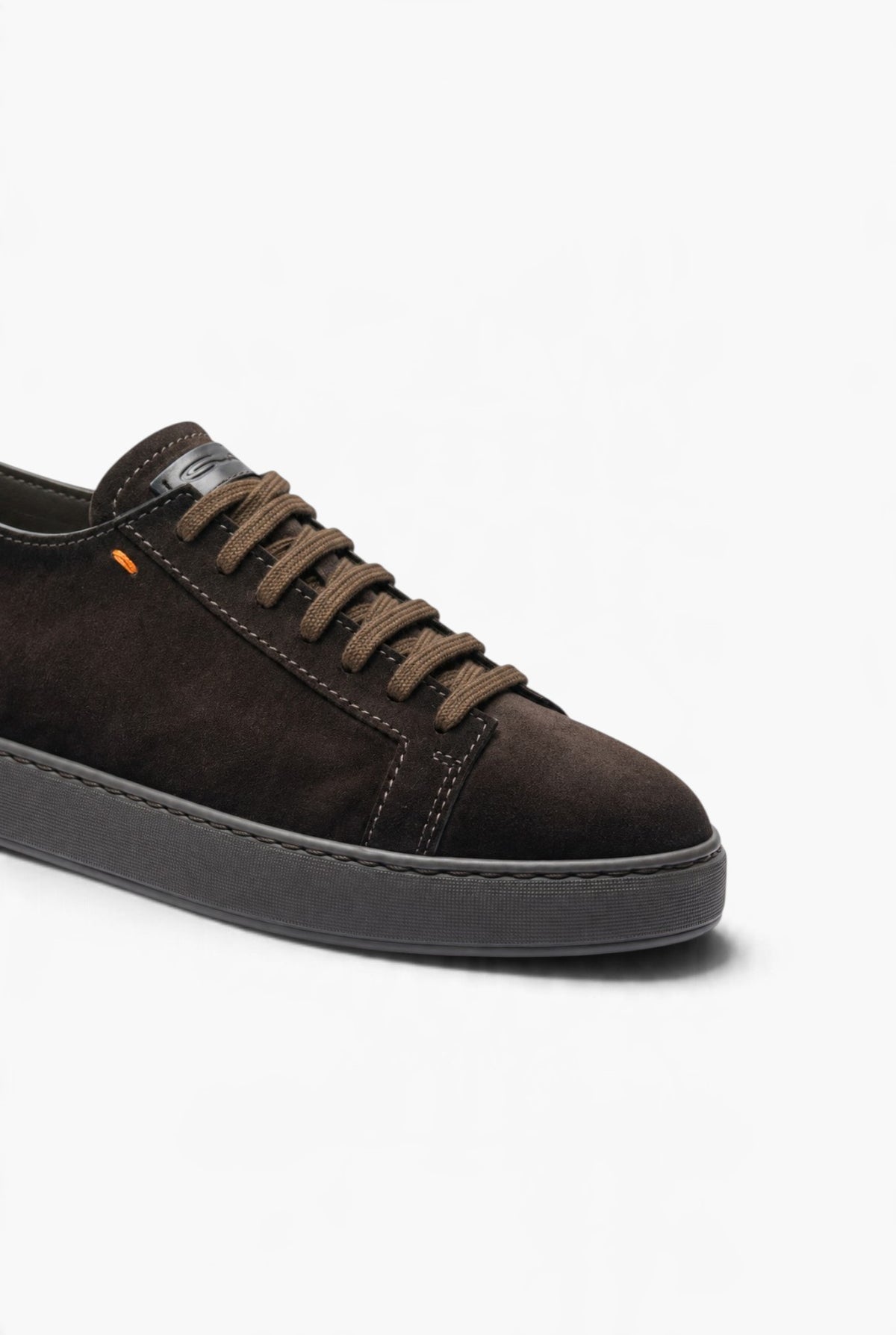 SANTONI Sneaker "Damps" Suede Testa Moro
