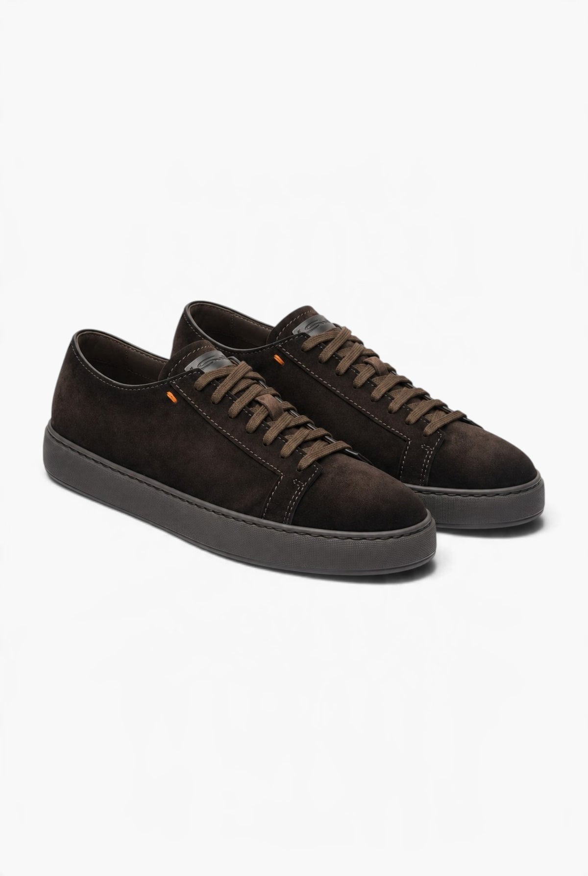 SANTONI Sneaker "Damps" Suede Testa Moro