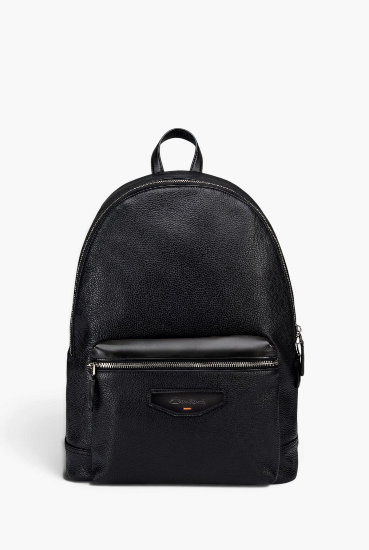 SANTONI Zaino Pelle Martellata Nero