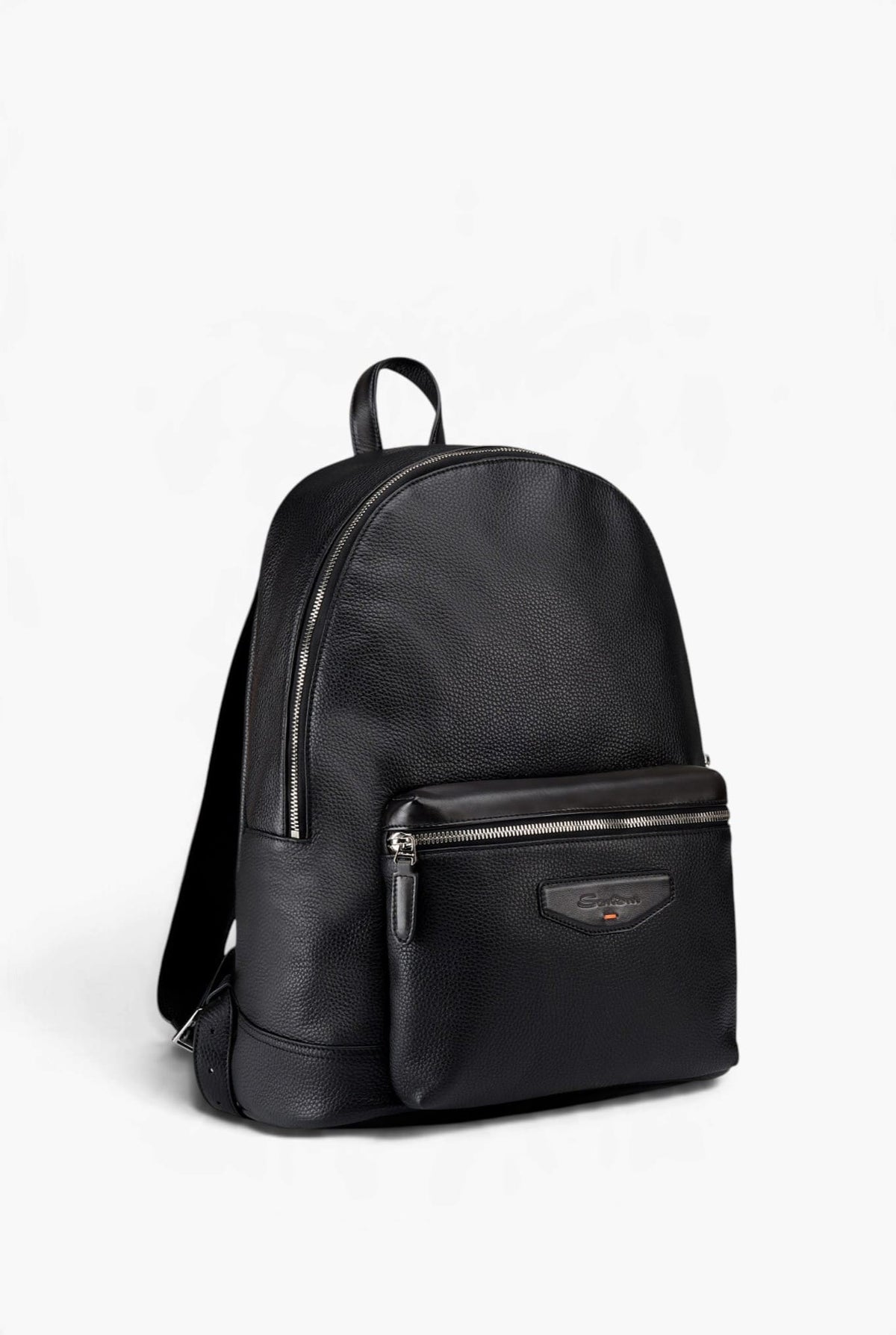 SANTONI Zaino Pelle Martellata Nero