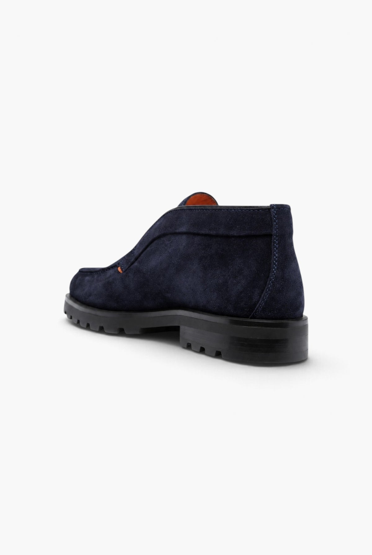 SANTONI Polacchine "Rock" Suede Blu Scuro