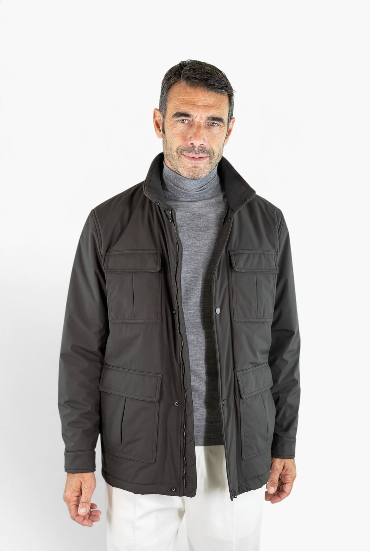 VALSTAR Field Jacket "Brera" Microfibra Marrone Ebano