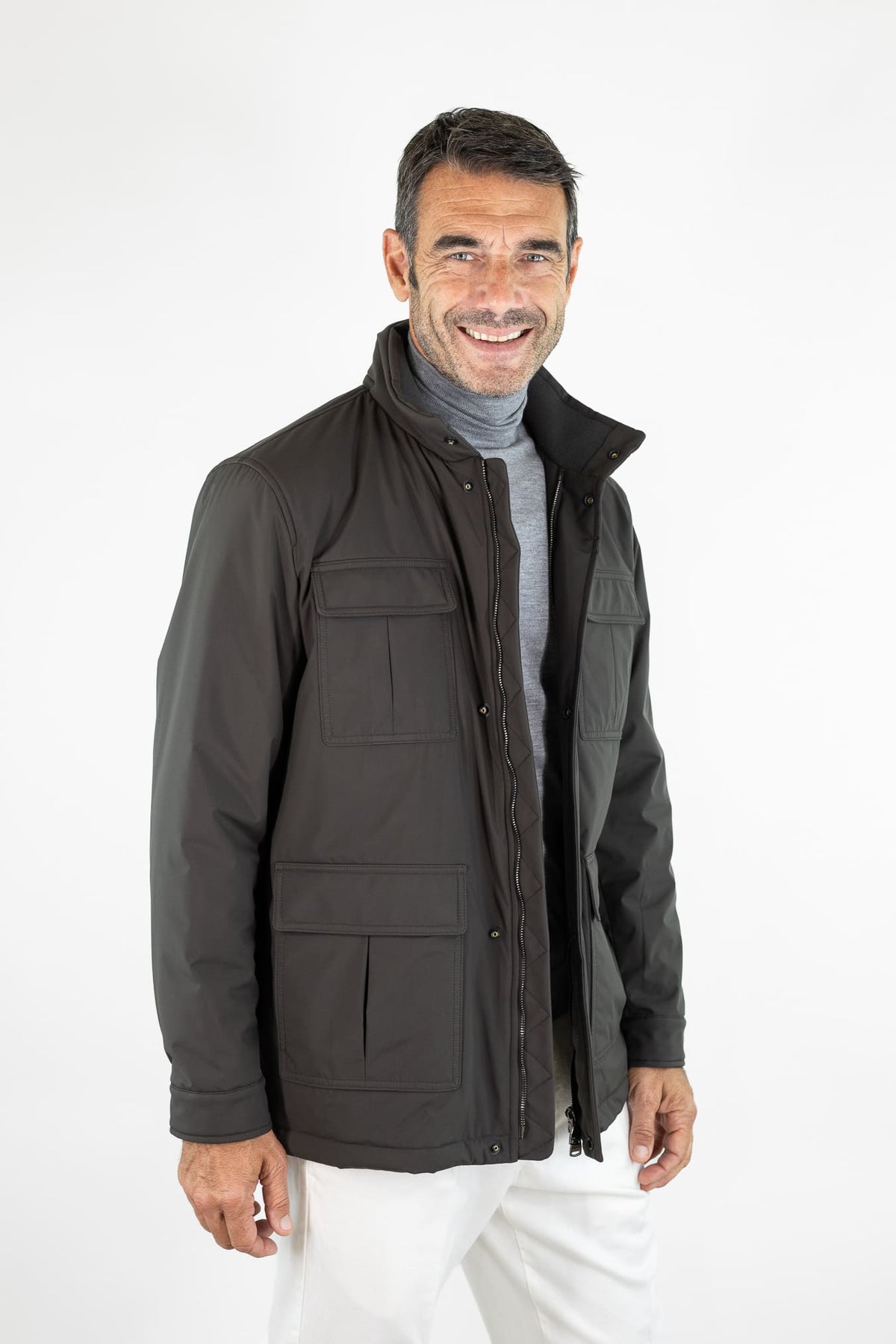 VALSTAR Field Jacket "Brera" Microfibra Marrone Ebano