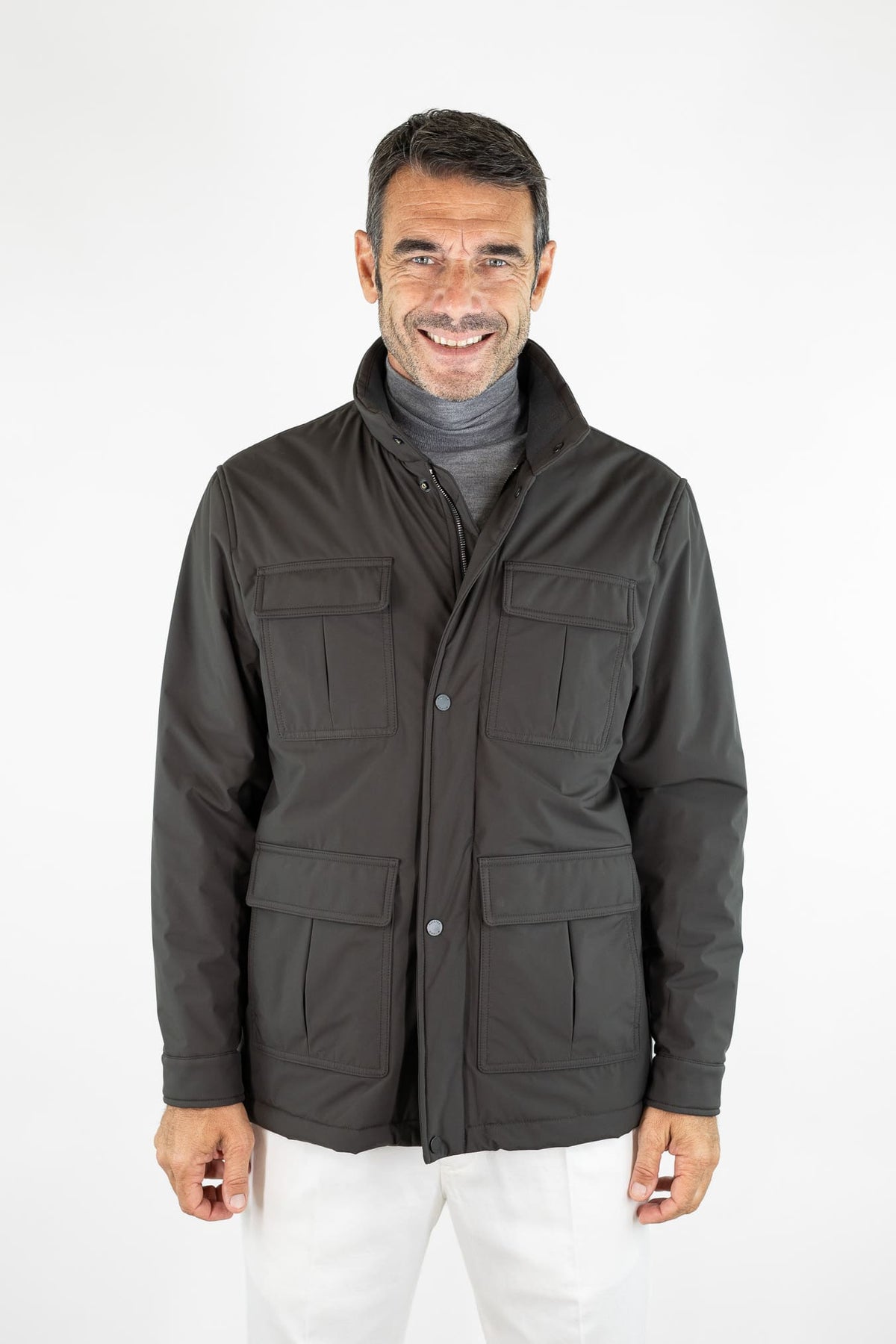 VALSTAR Field Jacket "Brera" Microfibra Marrone Ebano
