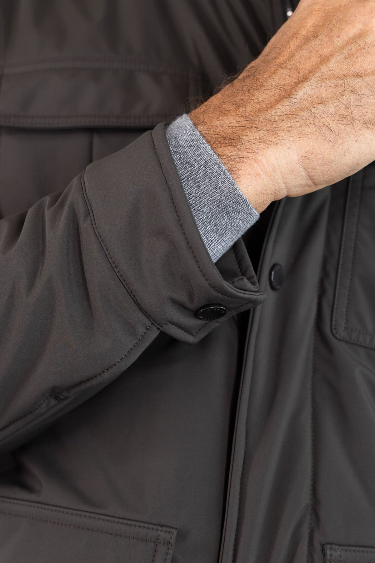 VALSTAR Field Jacket "Brera" Microfibra Marrone Ebano