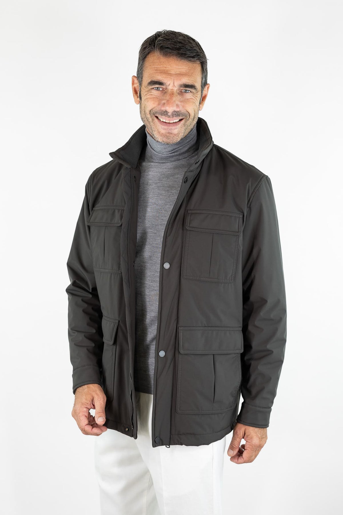 VALSTAR Field Jacket "Brera" Microfibra Marrone Ebano