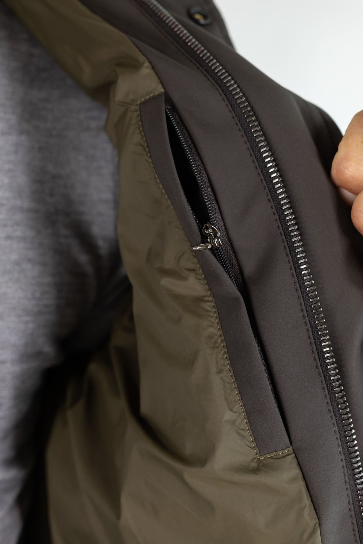 VALSTAR Field Jacket "Brera" Microfibra Marrone Ebano