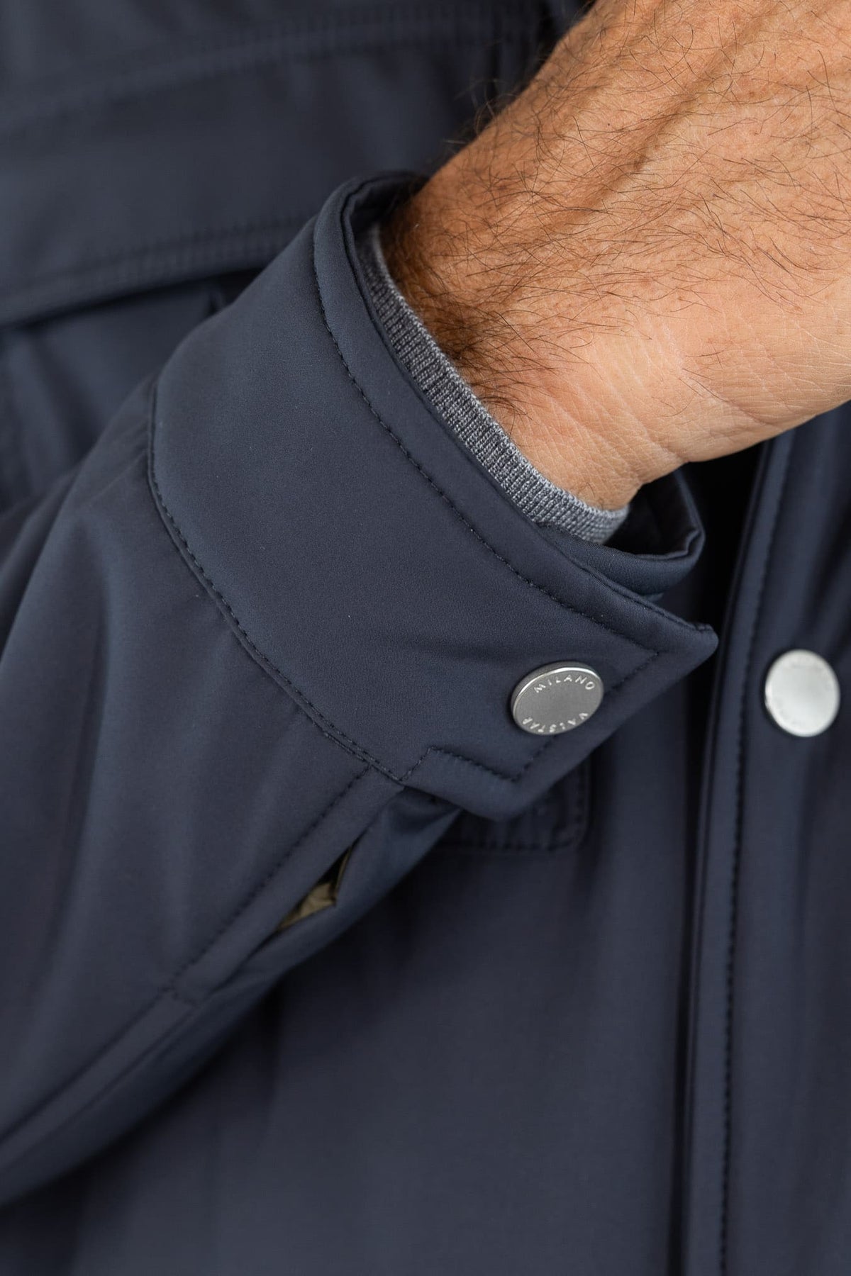 VALSTAR Field Jacket "Brera" Microfibra Blu Navy
