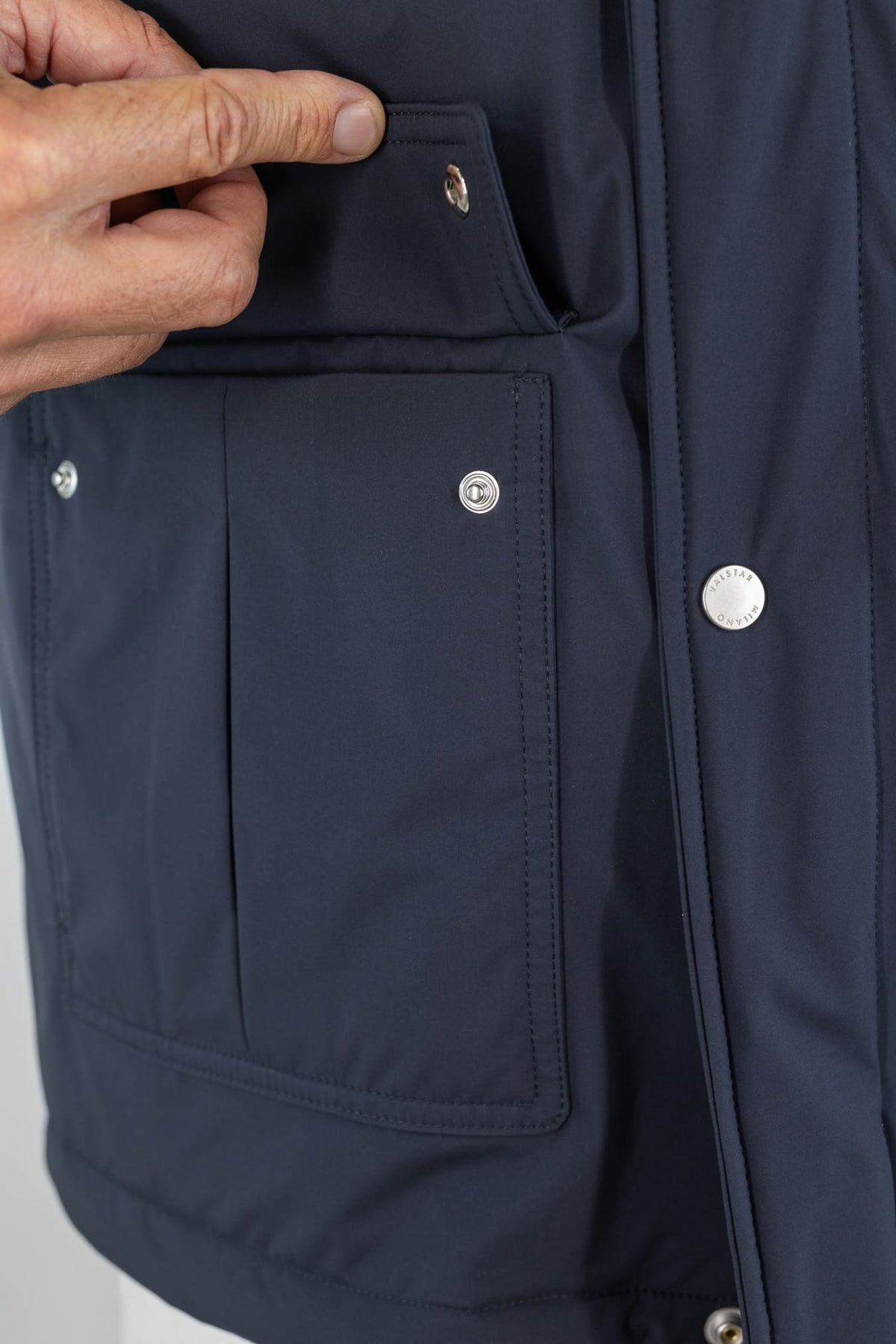 VALSTAR Field Jacket "Brera" Microfibra Blu Navy