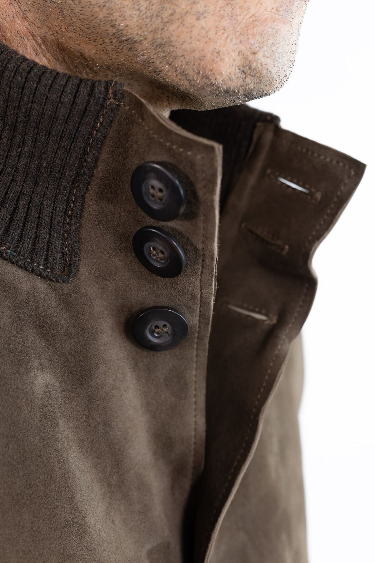 VOLFAGLI Bomber Suede Marrone Foderato