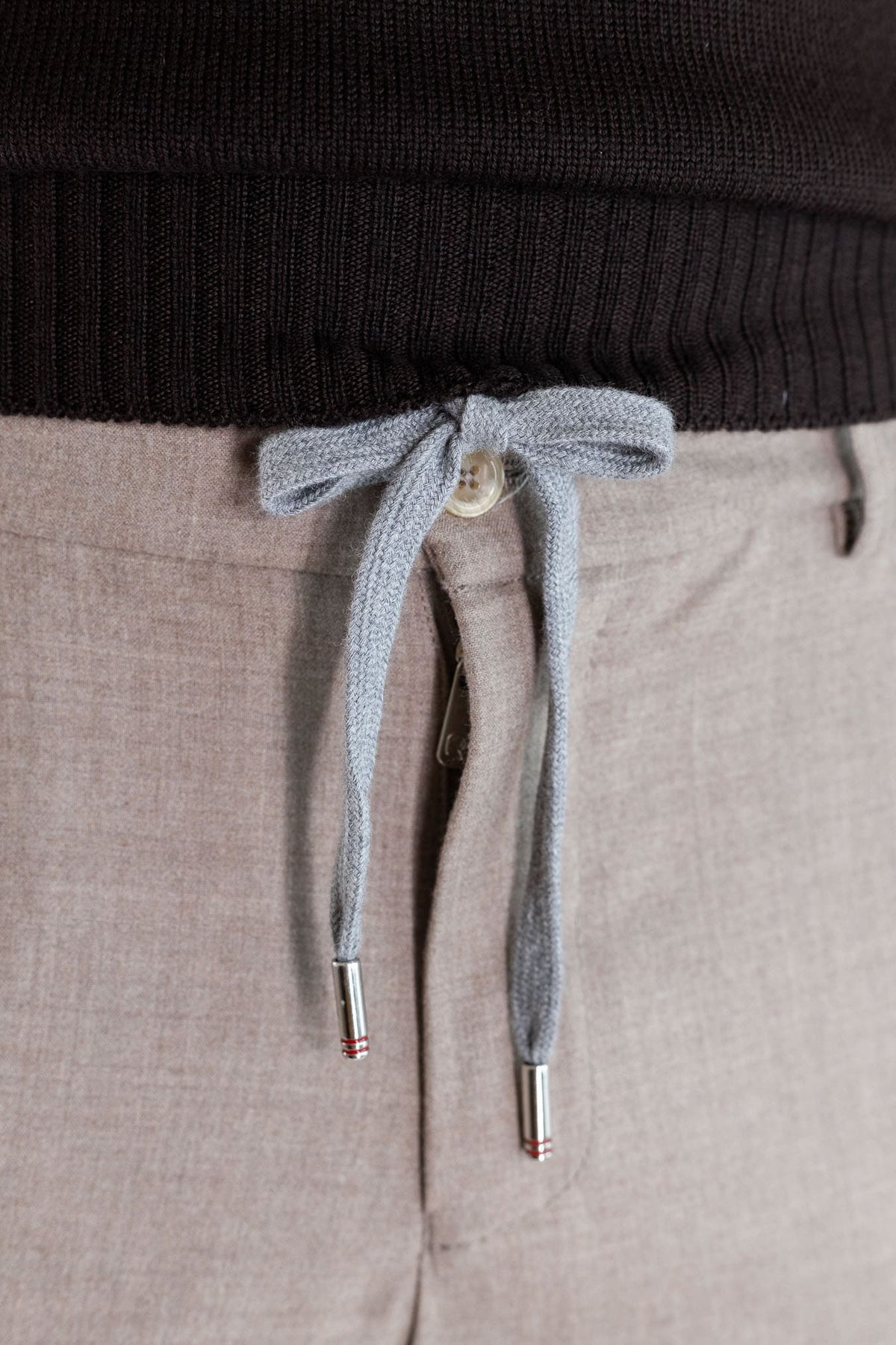 Pantaloni Cashmere "Manu" Coulisse Removibile Beige Chiaro PESCAROLO