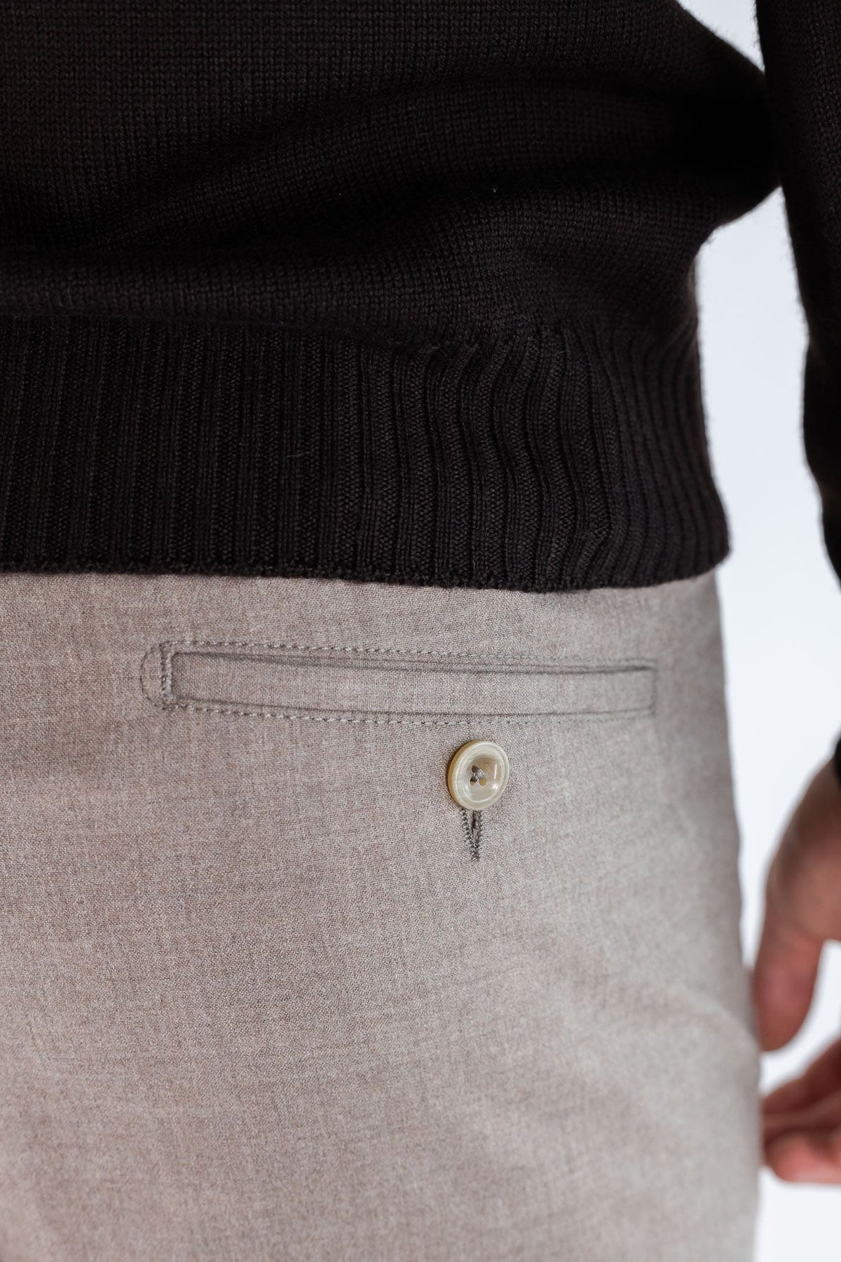 Pantaloni Cashmere "Manu" Coulisse Removibile Beige Chiaro PESCAROLO