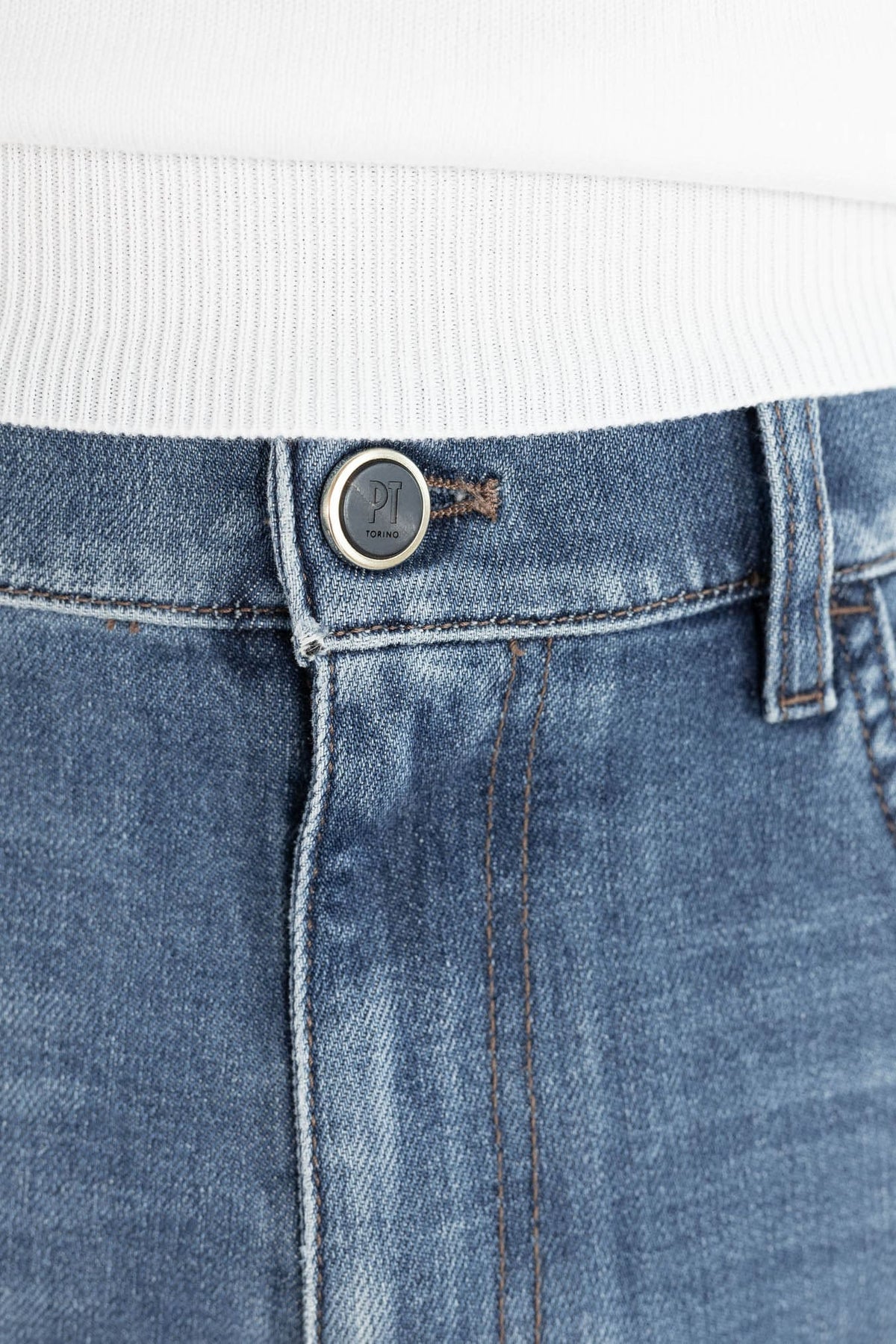 Jeans "Breakbeat" Cotone Cashmere Denim Medio PT