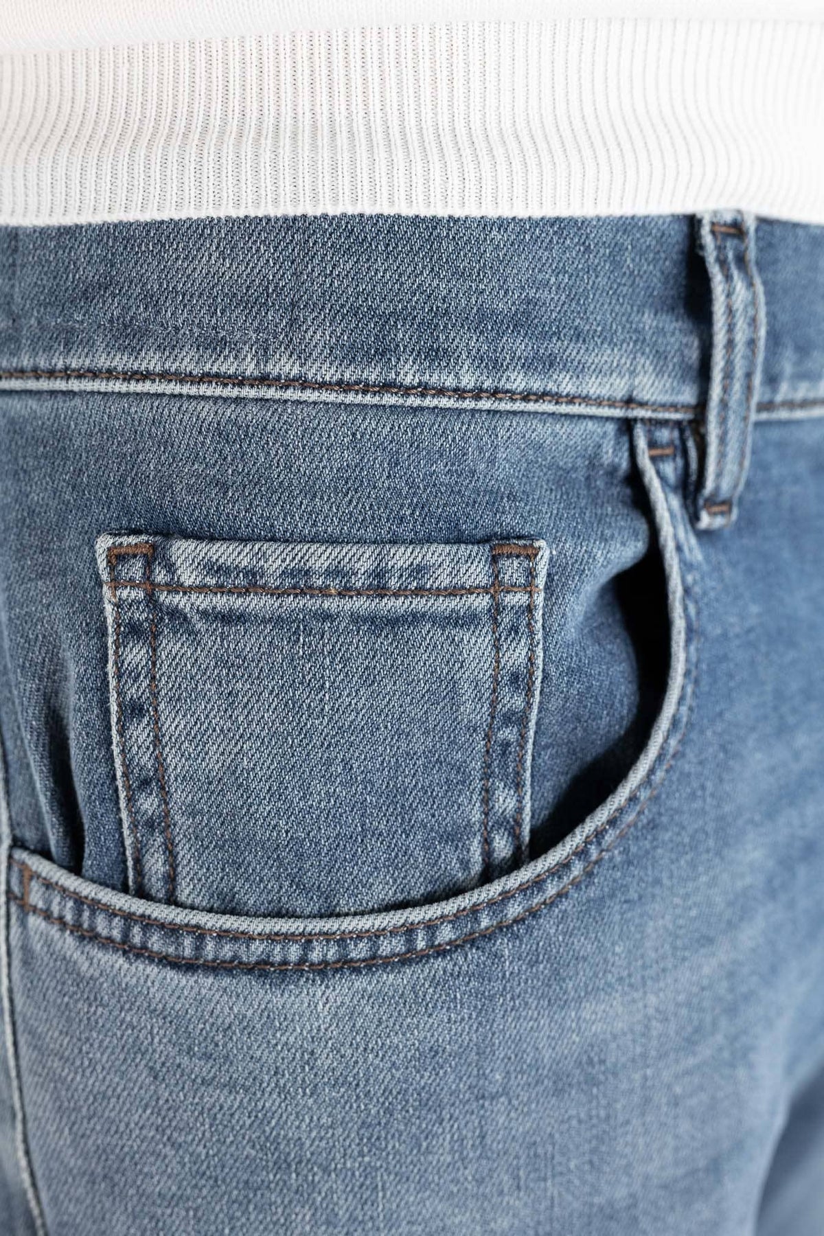 Jeans "Breakbeat" Cotone Cashmere Denim Medio PT