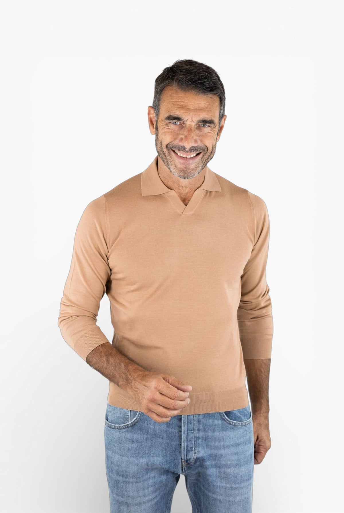 OTTAVIANI Polo "Wish" Skipper Merinos Camel