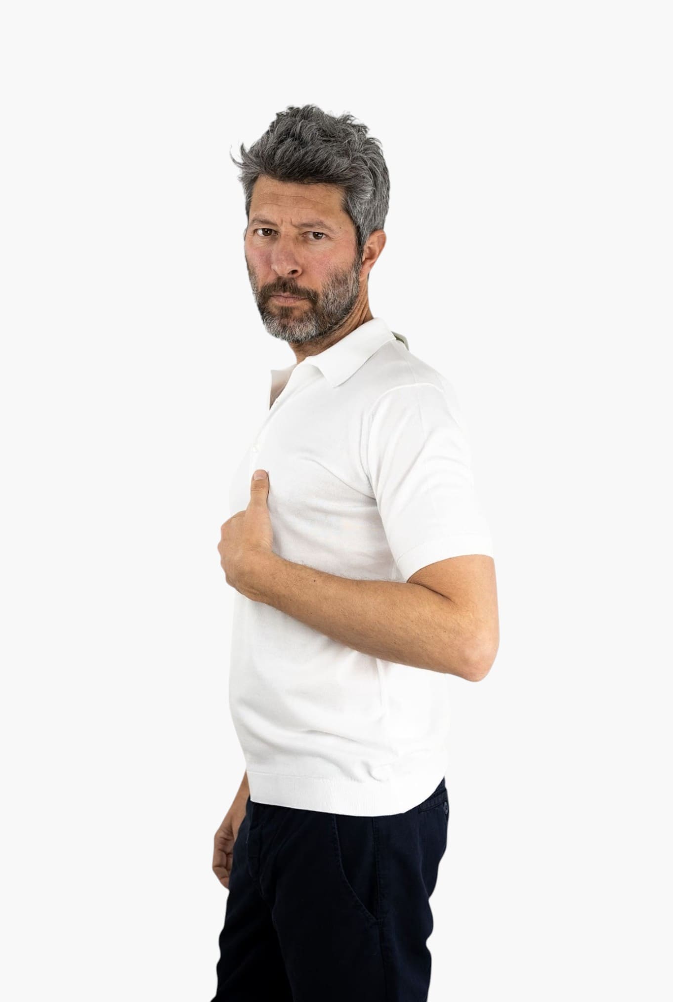 Polo "Adrian" Cotone Sea Island Bianco JOHN SMEDLEY