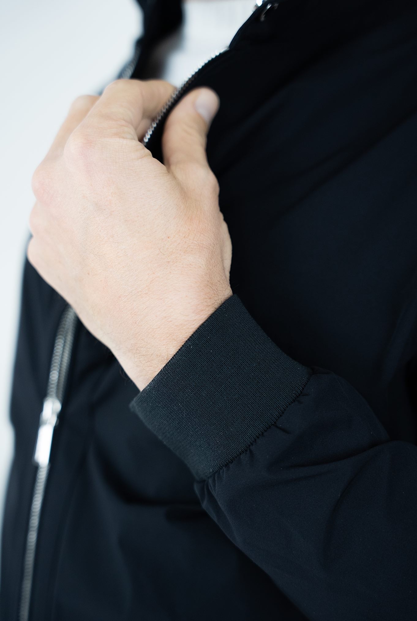 MOORER Bomber mod. Alberti Stretch Water Resistant Blu Scuro - Guarino Store