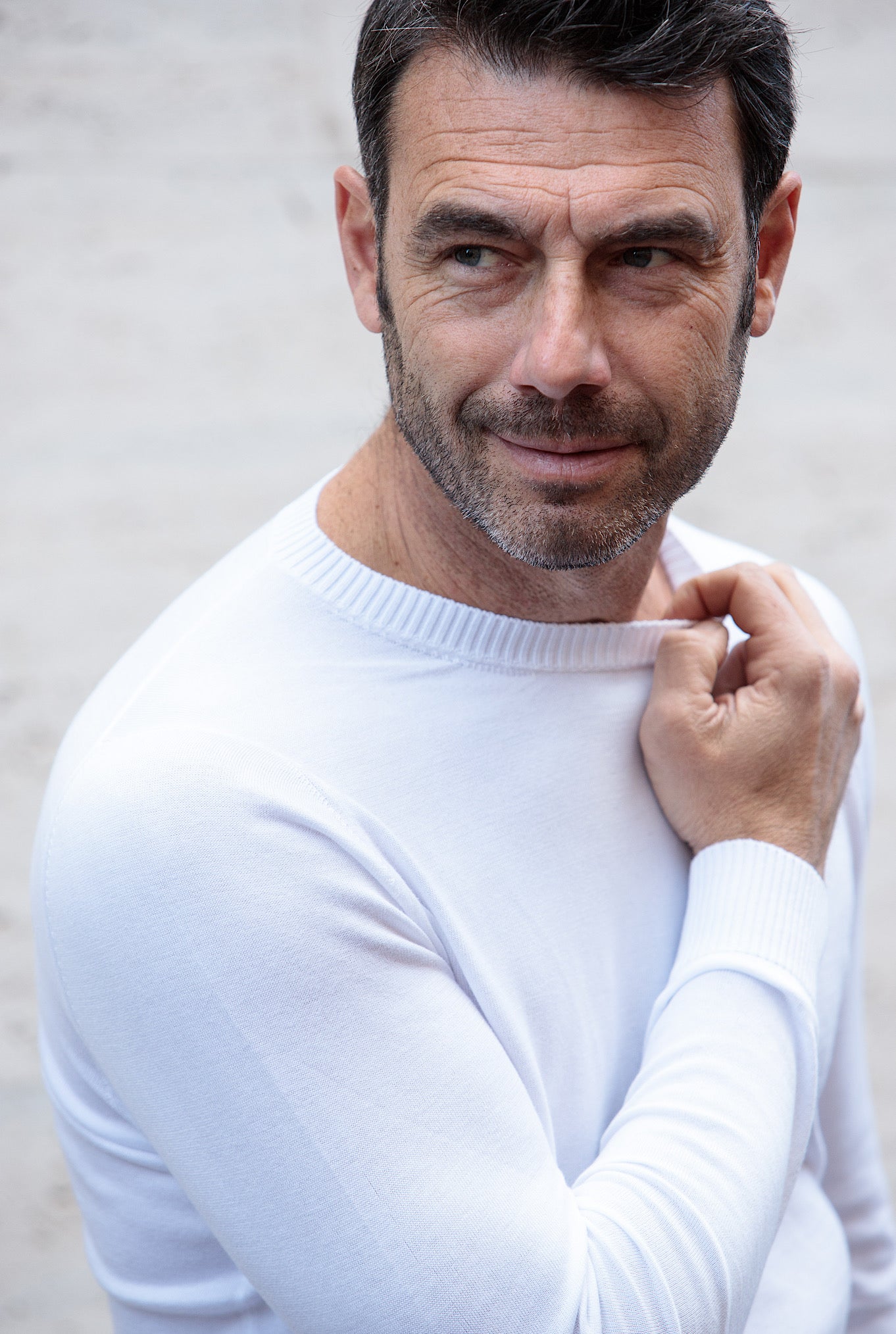 MALO Girocollo Cotone Super Soft Bianco - Guarino Store