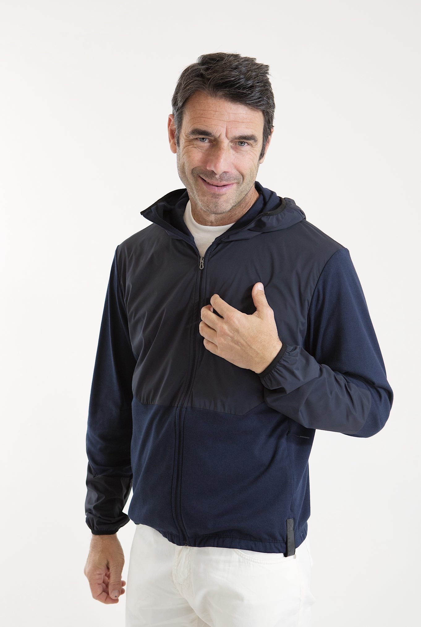 SEASE Felpa Cappuccio Jersey Blu Navy - Guarino Store