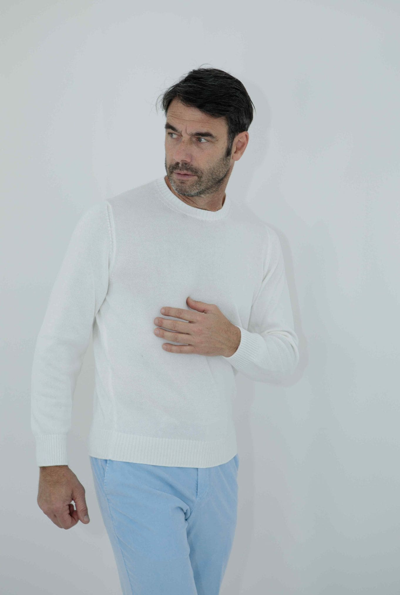 Girocollo 2 Fili Cotone Bianco - Guarino Store