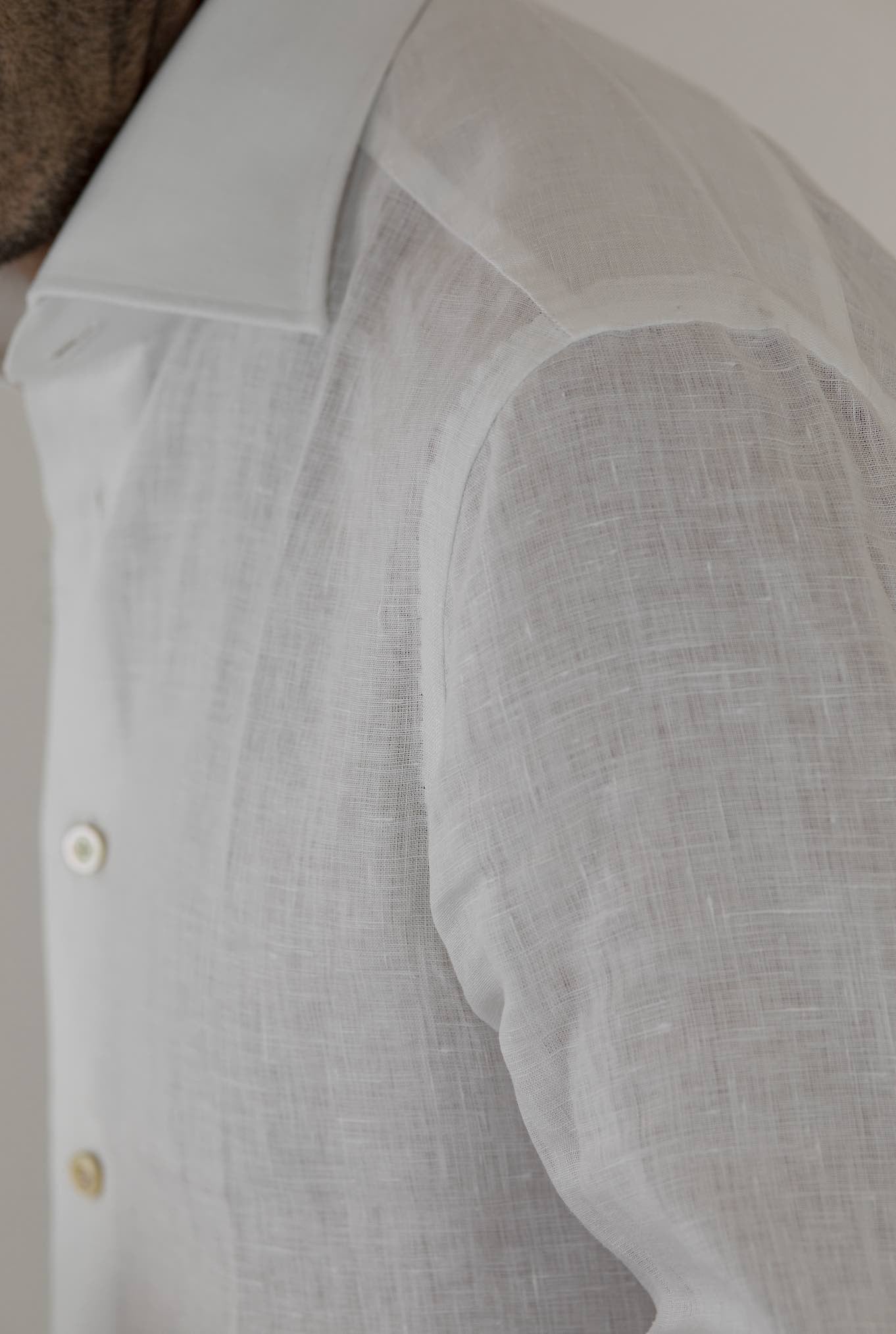 KITON Camicia Lino Bianco - Guarino Store