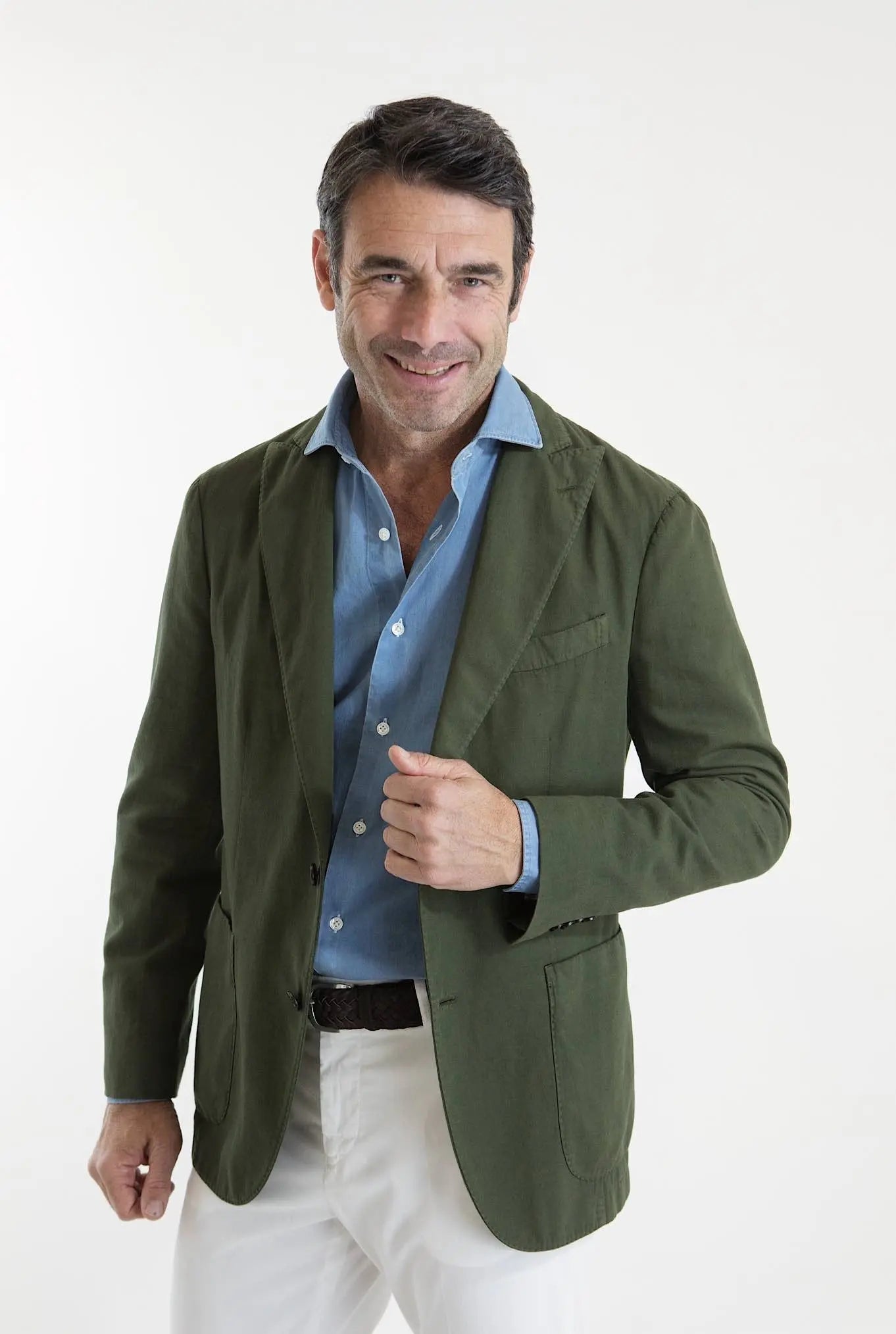 BOGLIOLI Giacca K-Jacket Cotone e Lino Verde - Guarino Store