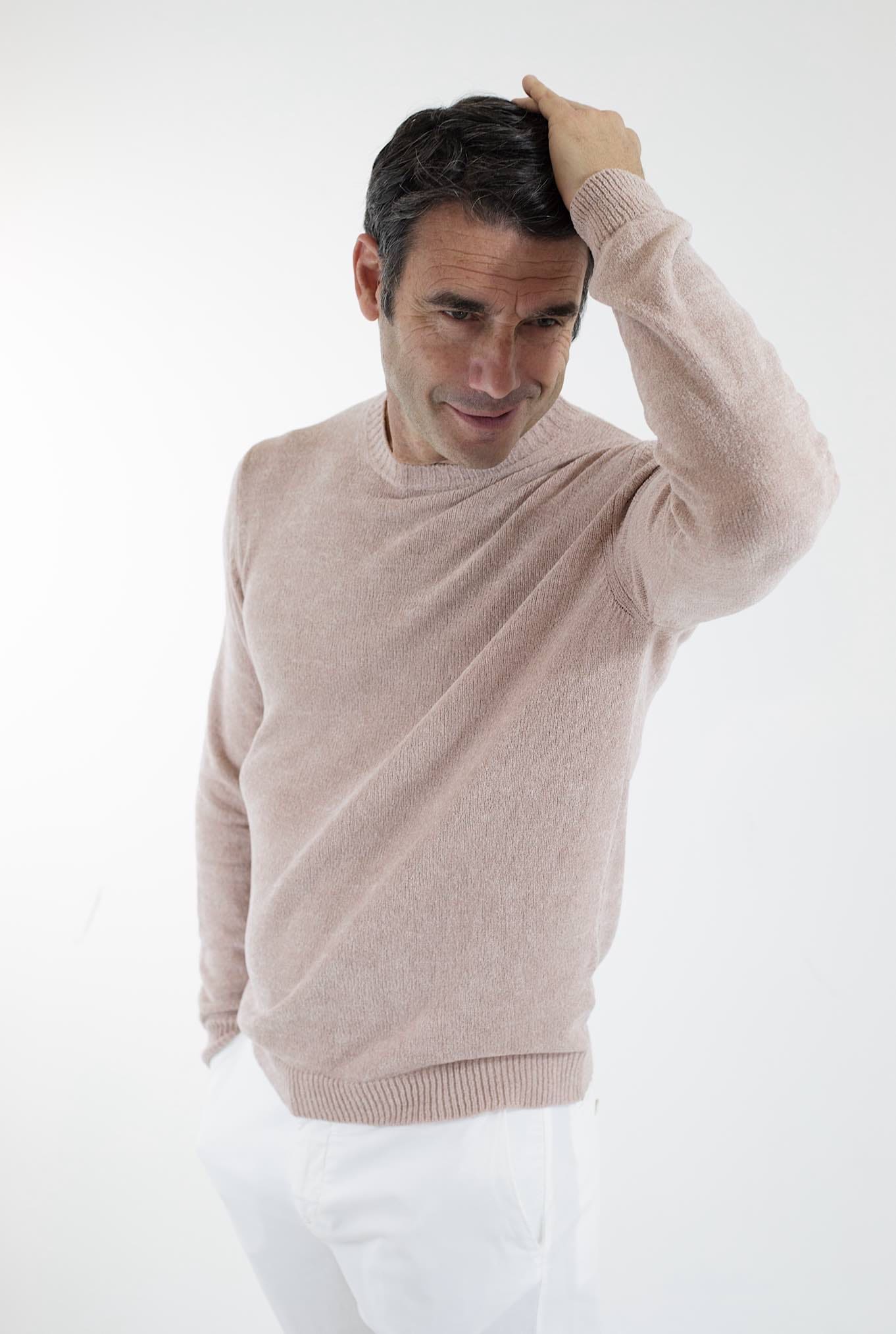Girocollo ML in Ciniglia Beige - Guarino Store