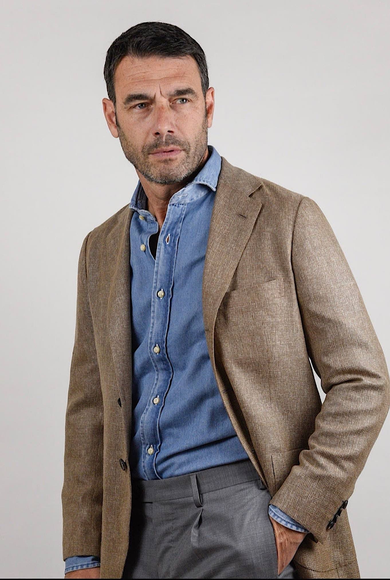 Giacca Cashmere Tabacco KITON