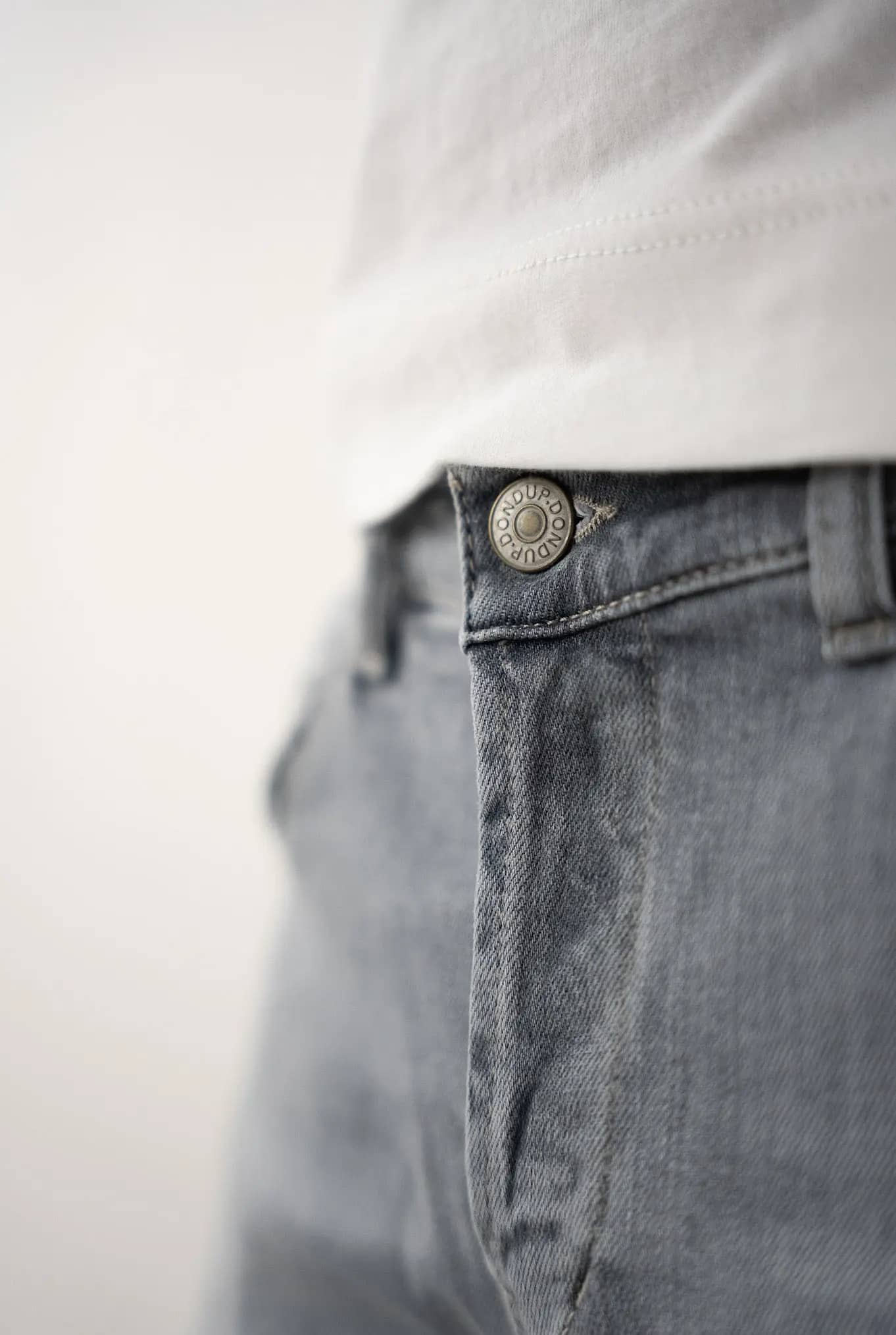Jeans "George" Skinny in Denim Stretch Grigio - Guarino Store