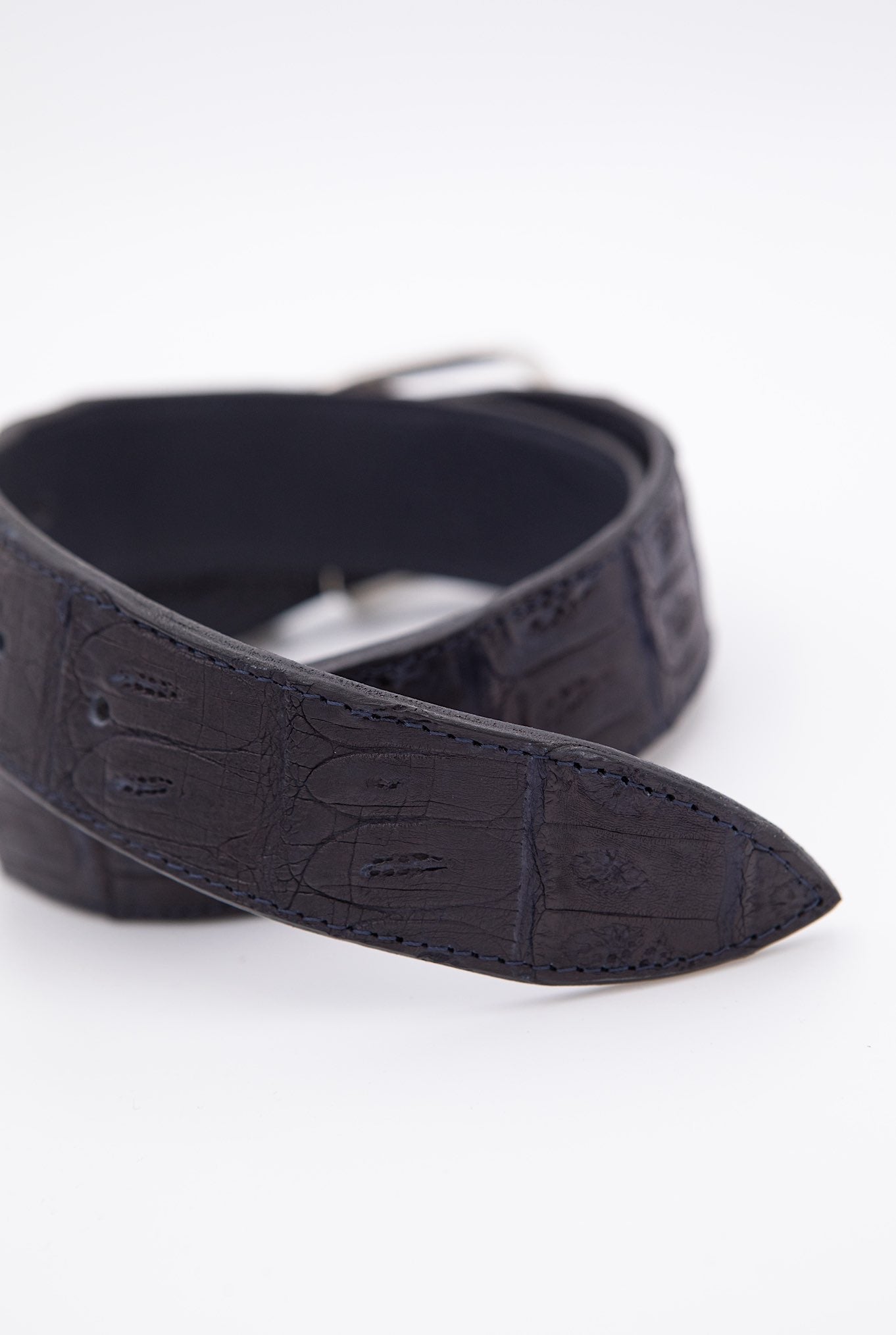 ORCIANI Cintura Coccodrillo Blu - Guarino Store