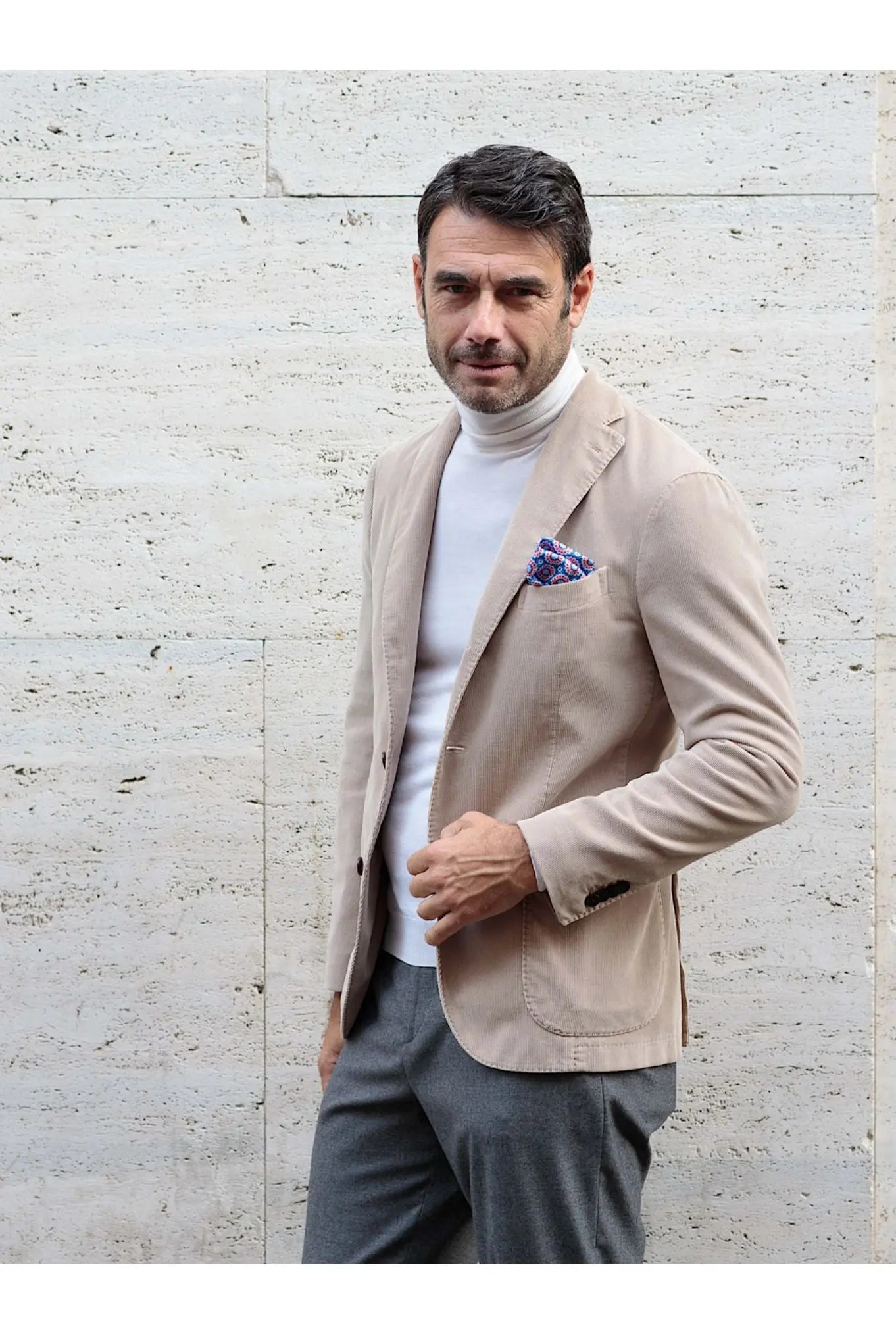 K-Jacket Velluto Cotone beige - Guarino Store