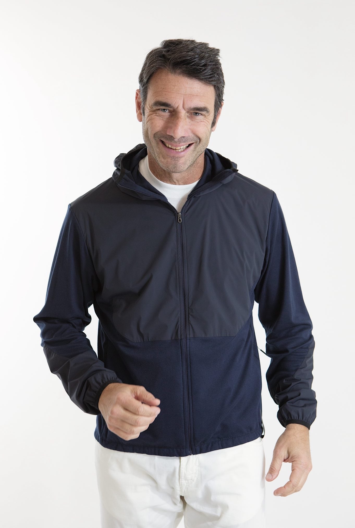 SEASE Felpa Cappuccio Jersey Blu Navy - Guarino Store