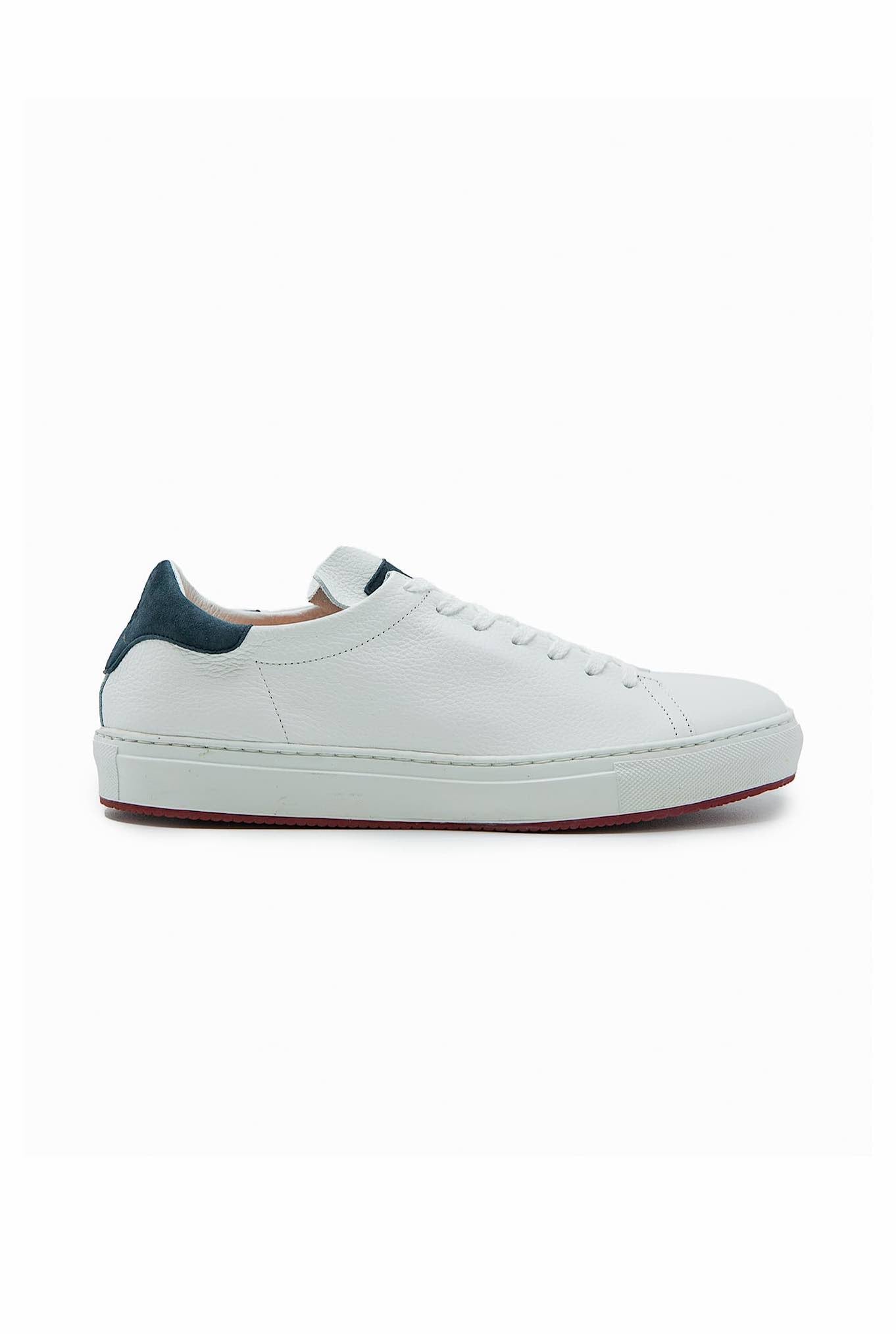 ANDREA VENTURA Sneakers Pelle Cervo Bianco Blu - Guarino Store
