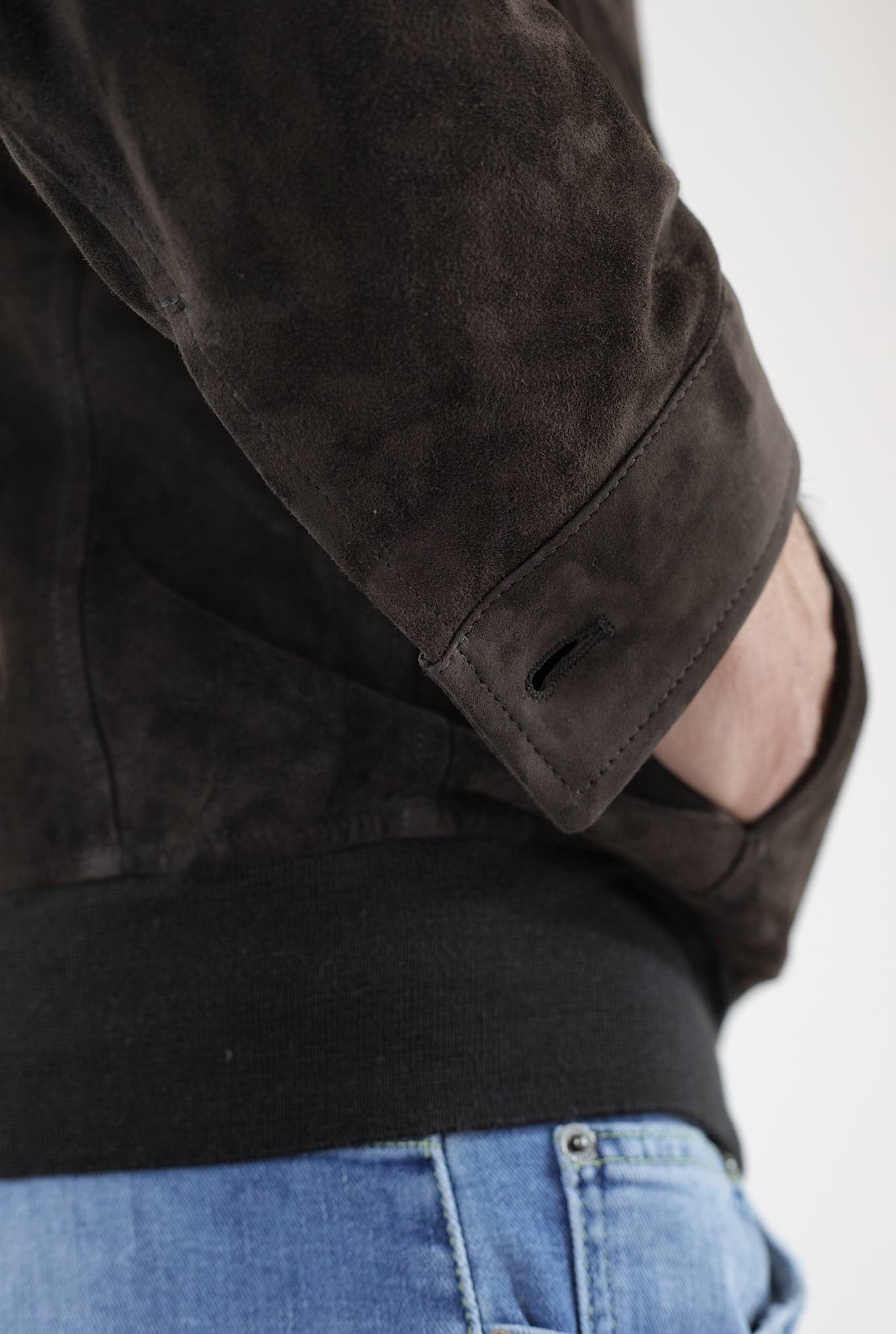 STEWART Giubbino Sfoderato in Suede Testa di Moro - Guarino Store