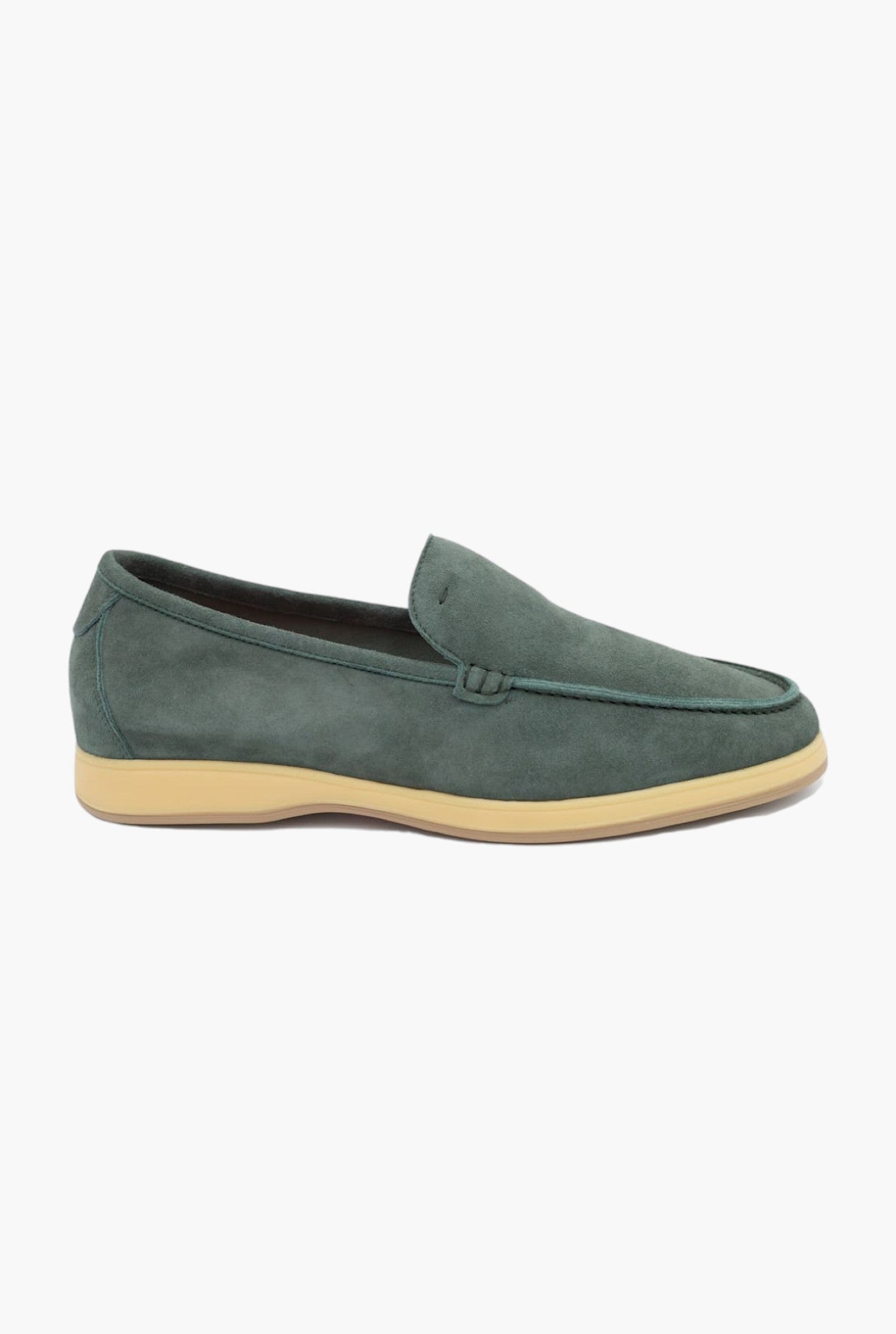 Mocassini Sfoderati in Suede Verde