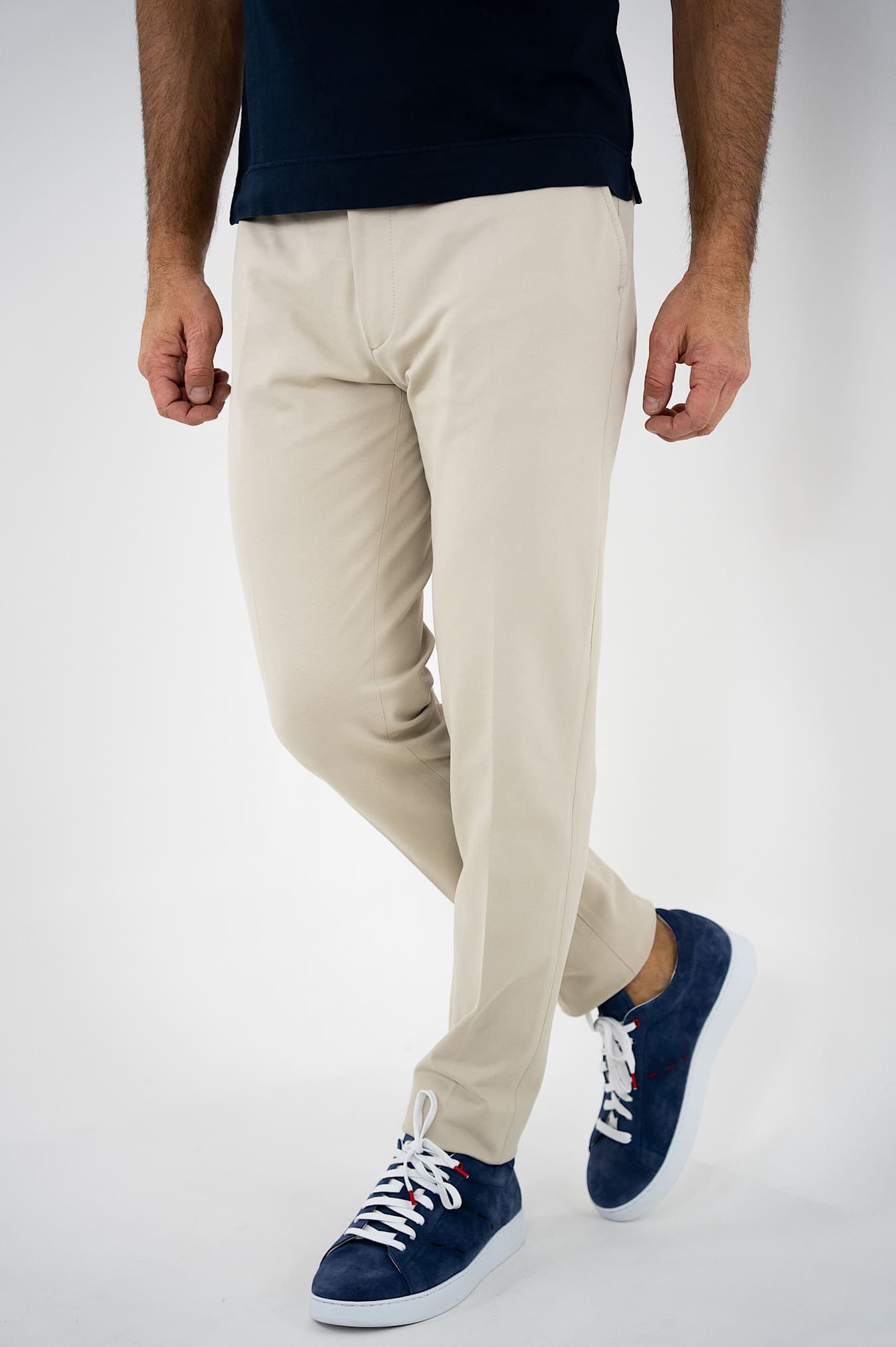 CIRCOLO 1901 Pantaloni Jersey di Cotone Piquet Beige - Guarino Store