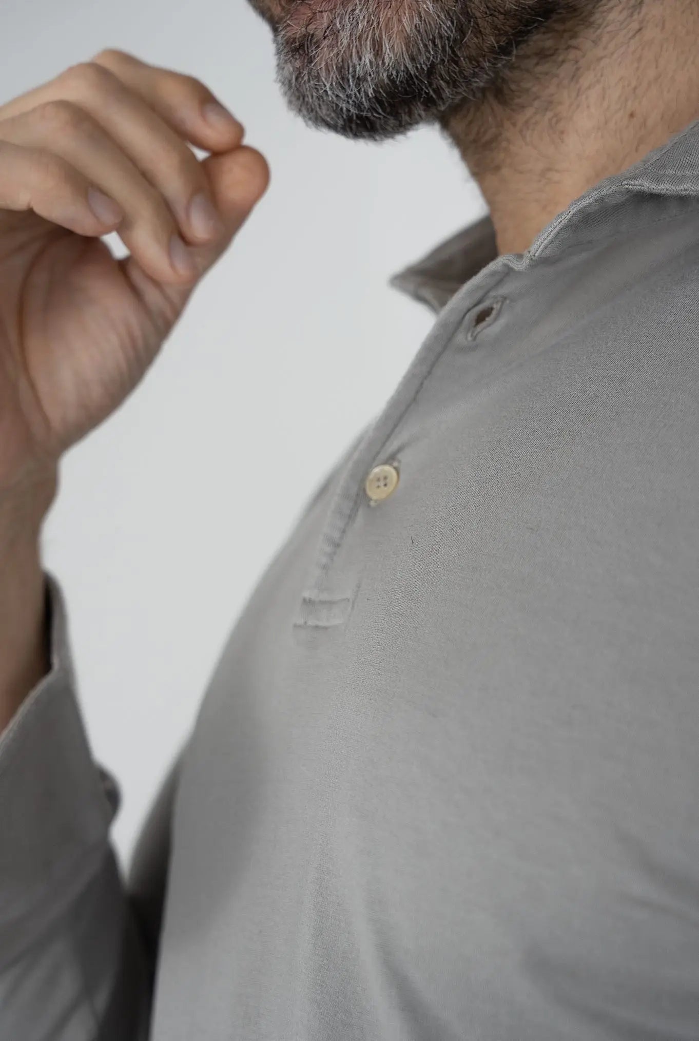 FEDELI Polo Maniche Lunghe mod. Zero Cotone Beige - Guarino Store