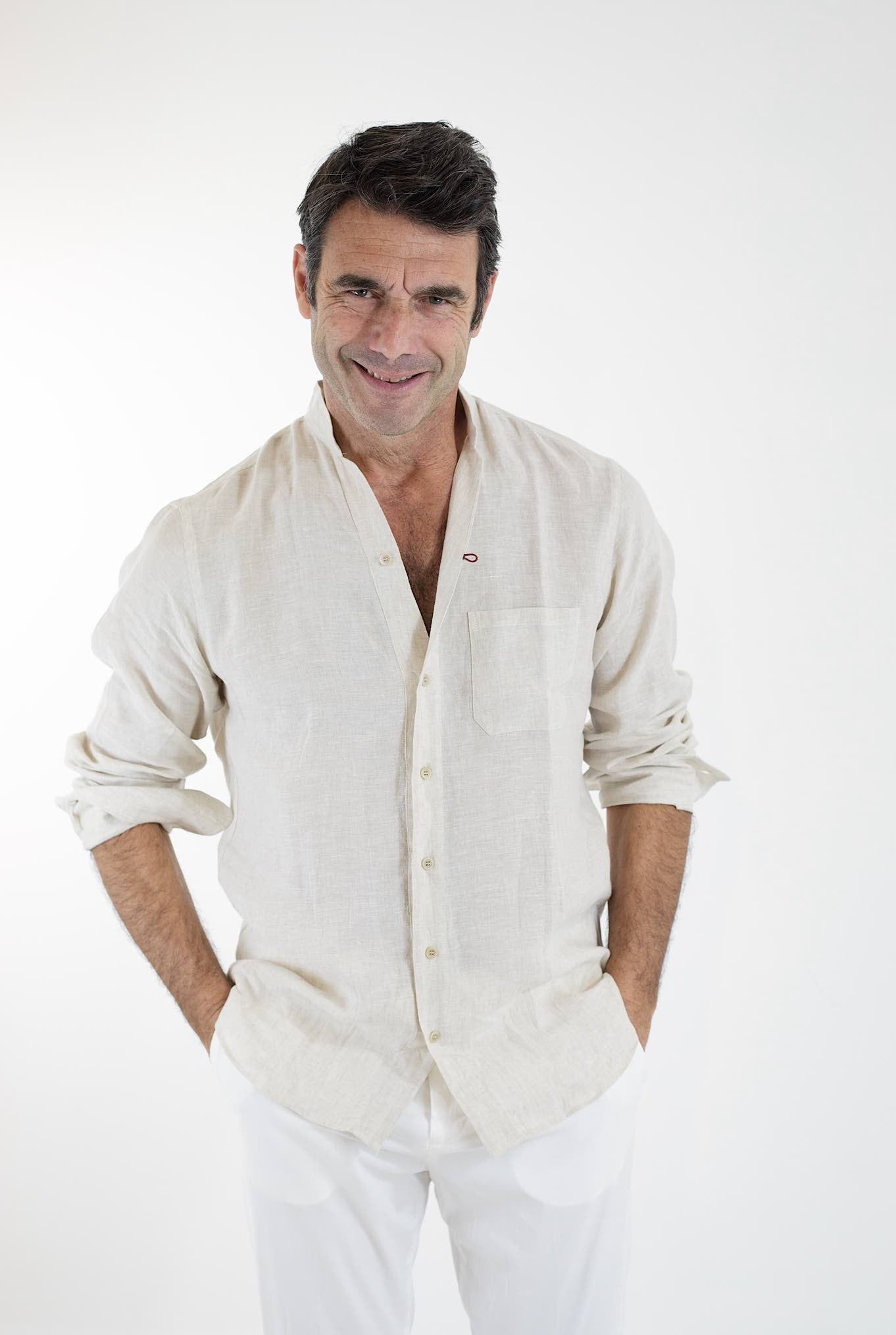 SEASE Camicia ML Fish Tail Lino Sabbia - Guarino Store